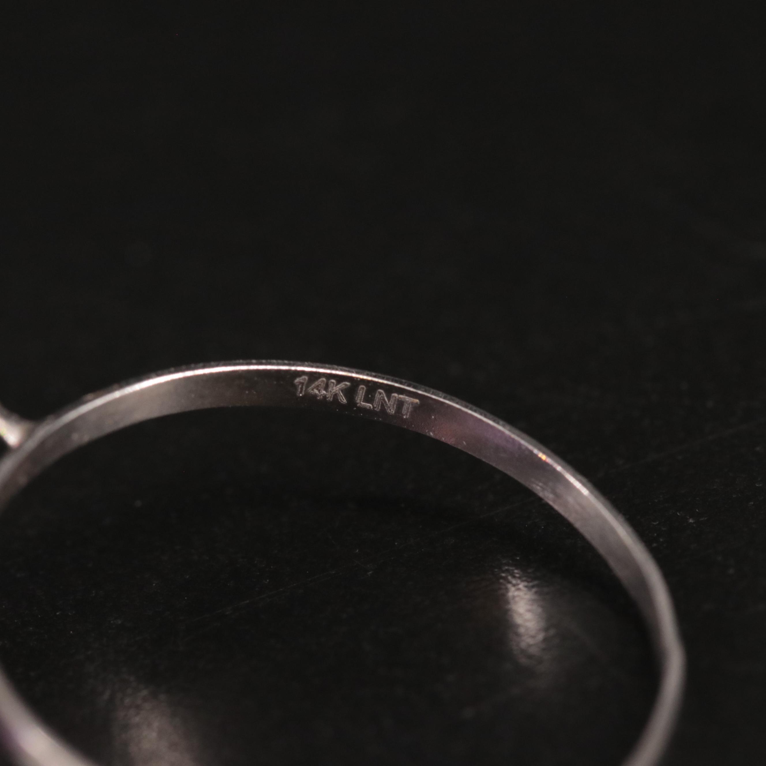 14K Amethyst and Moissanite Ring