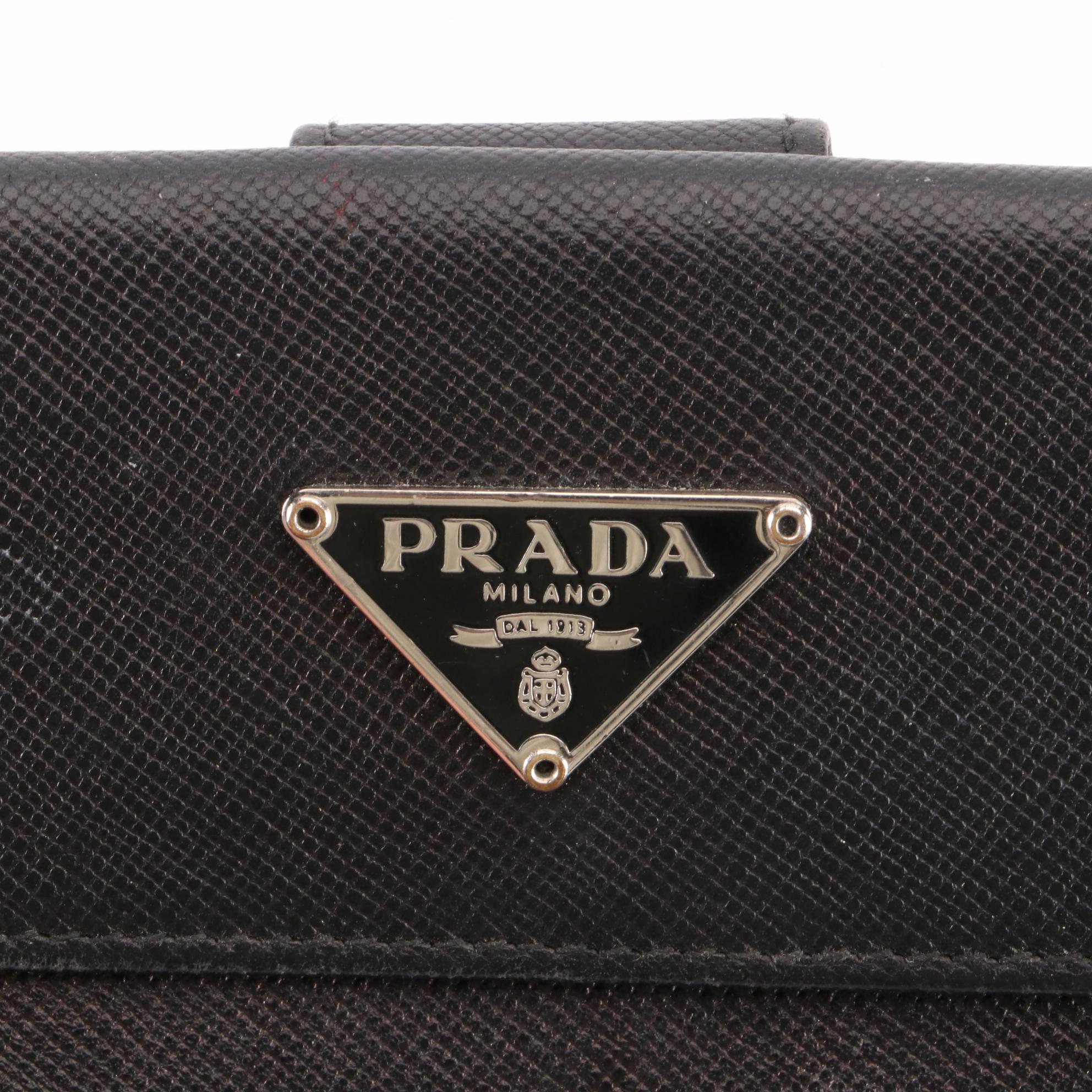 Prada Compact Bifold Wallet in Saffiano Leather