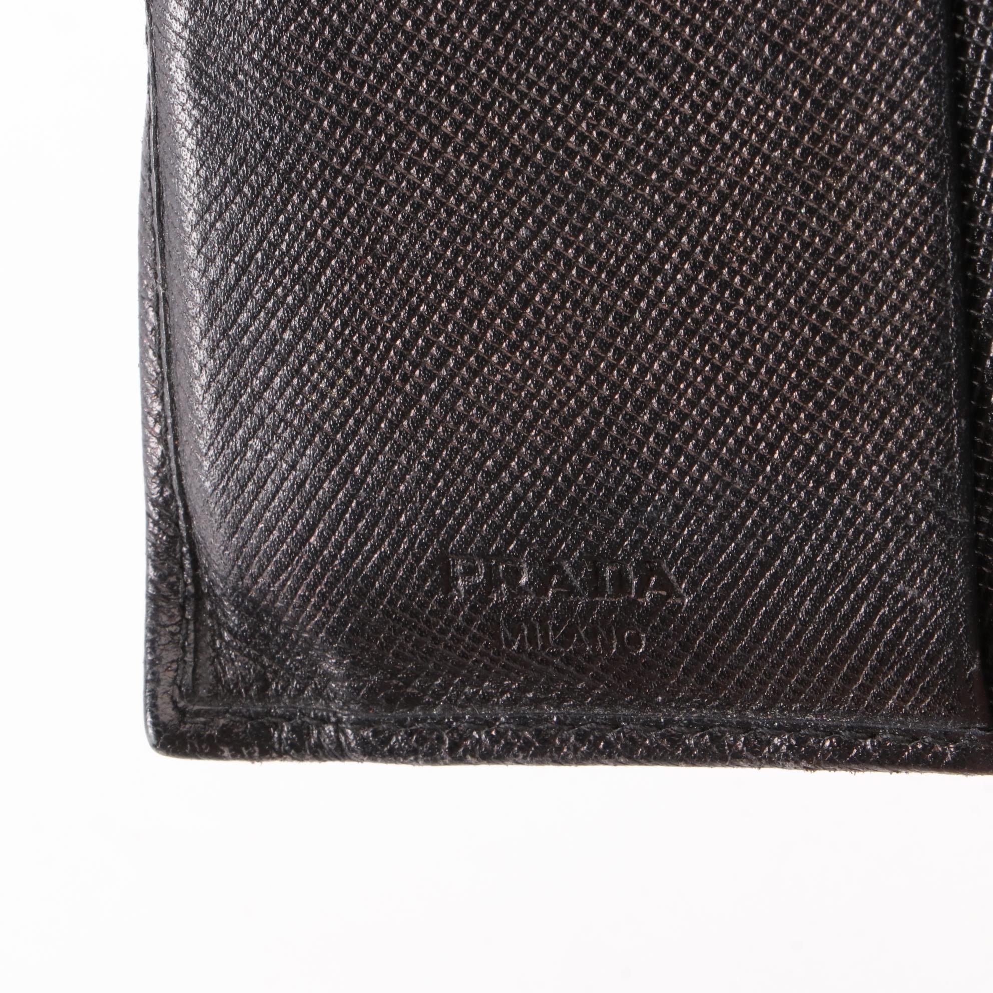 Prada Compact Bifold Wallet in Saffiano Leather