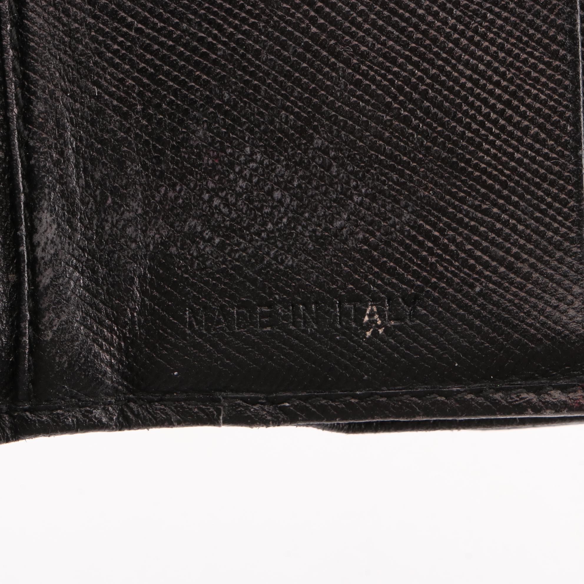 Prada Compact Bifold Wallet in Saffiano Leather