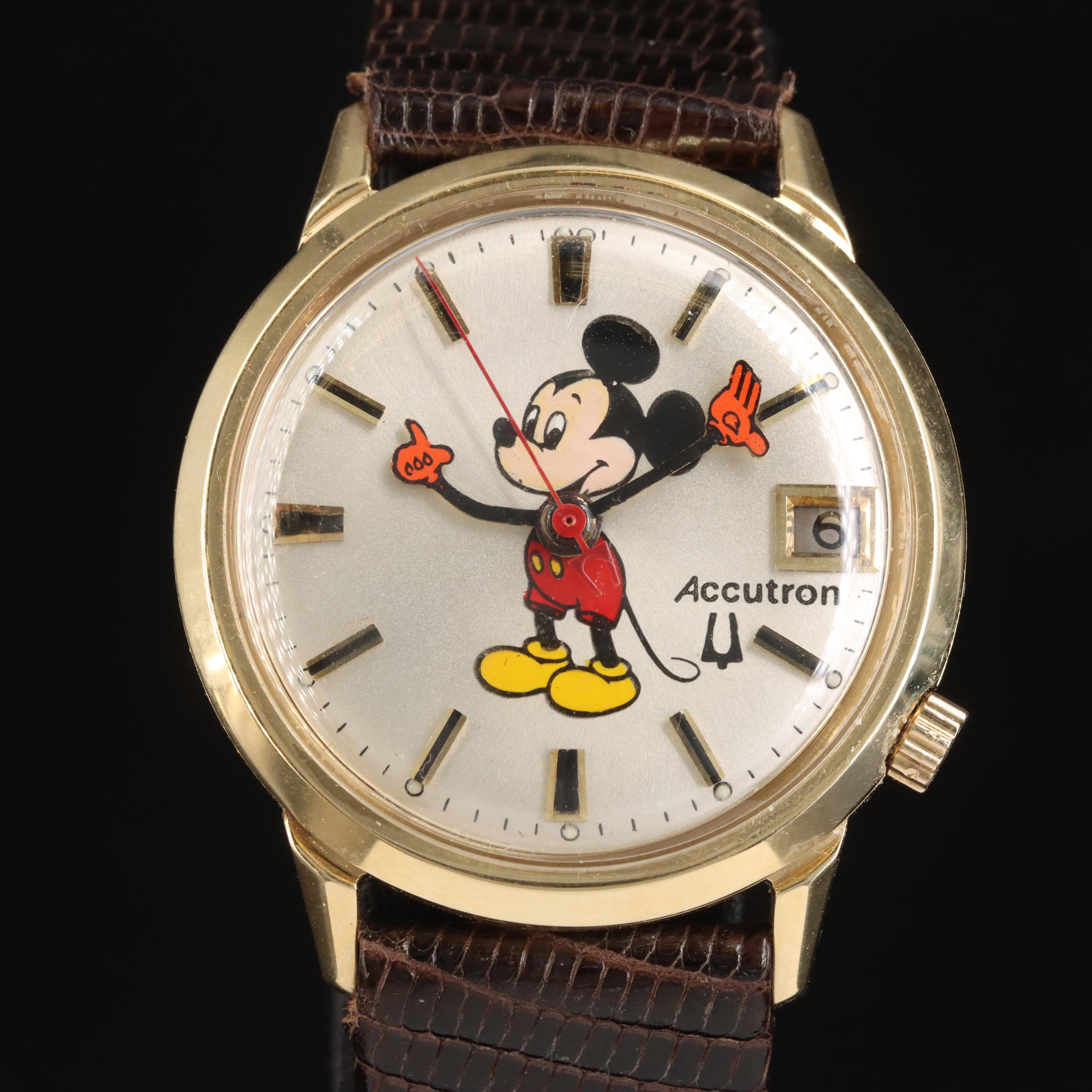 14K Mickey Mouse Bulova Accutron Watch