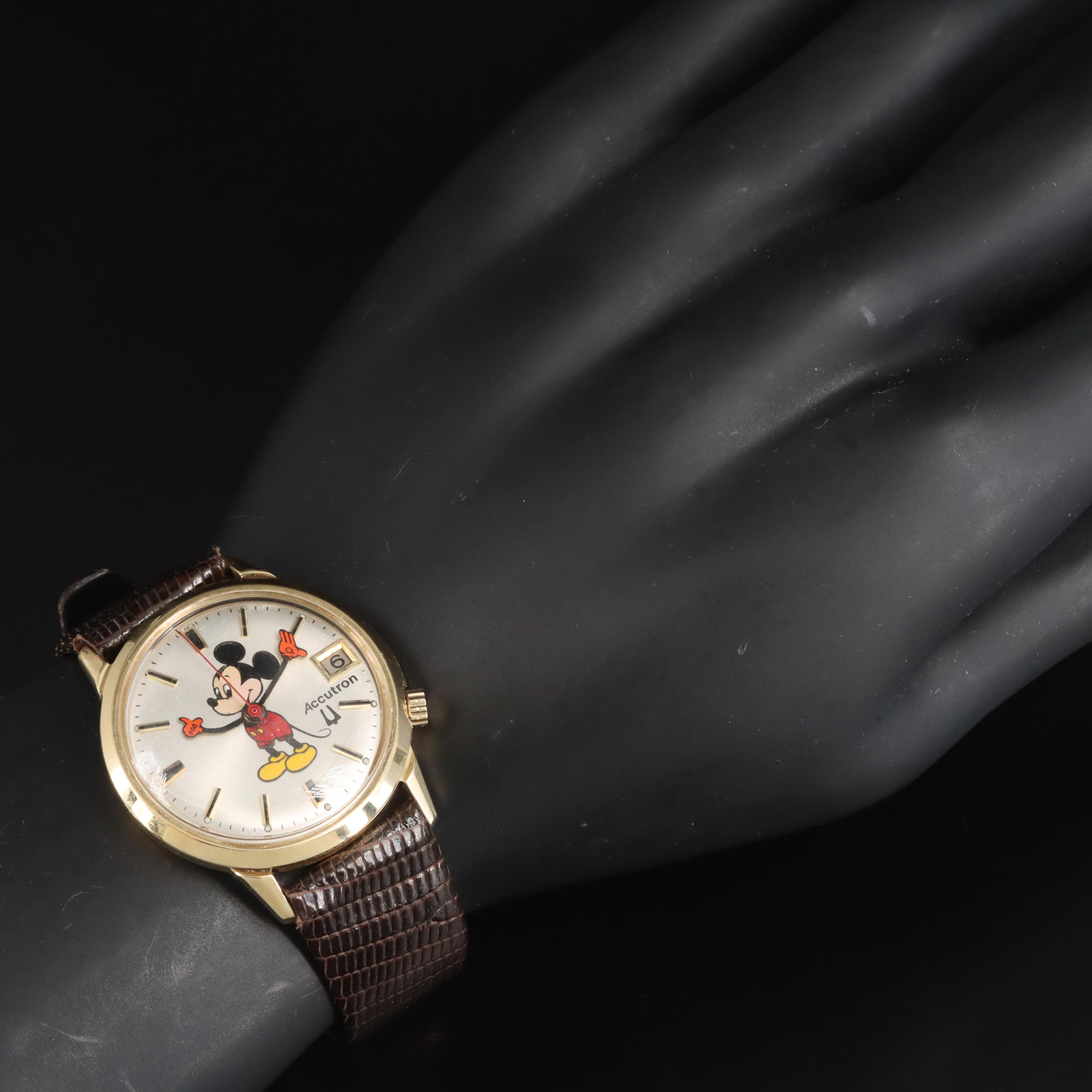 14K Mickey Mouse Bulova Accutron Watch
