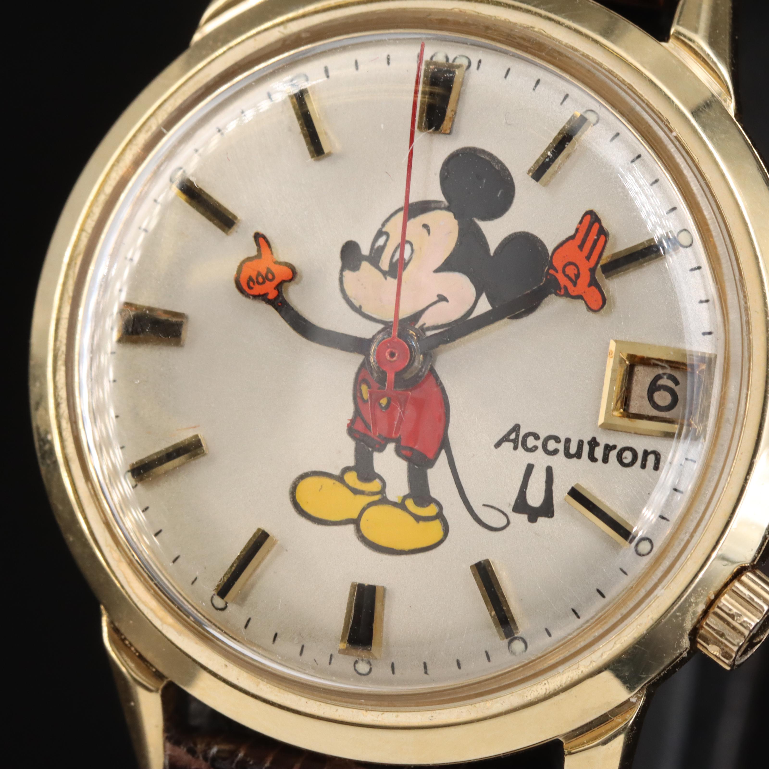 14K Mickey Mouse Bulova Accutron Watch