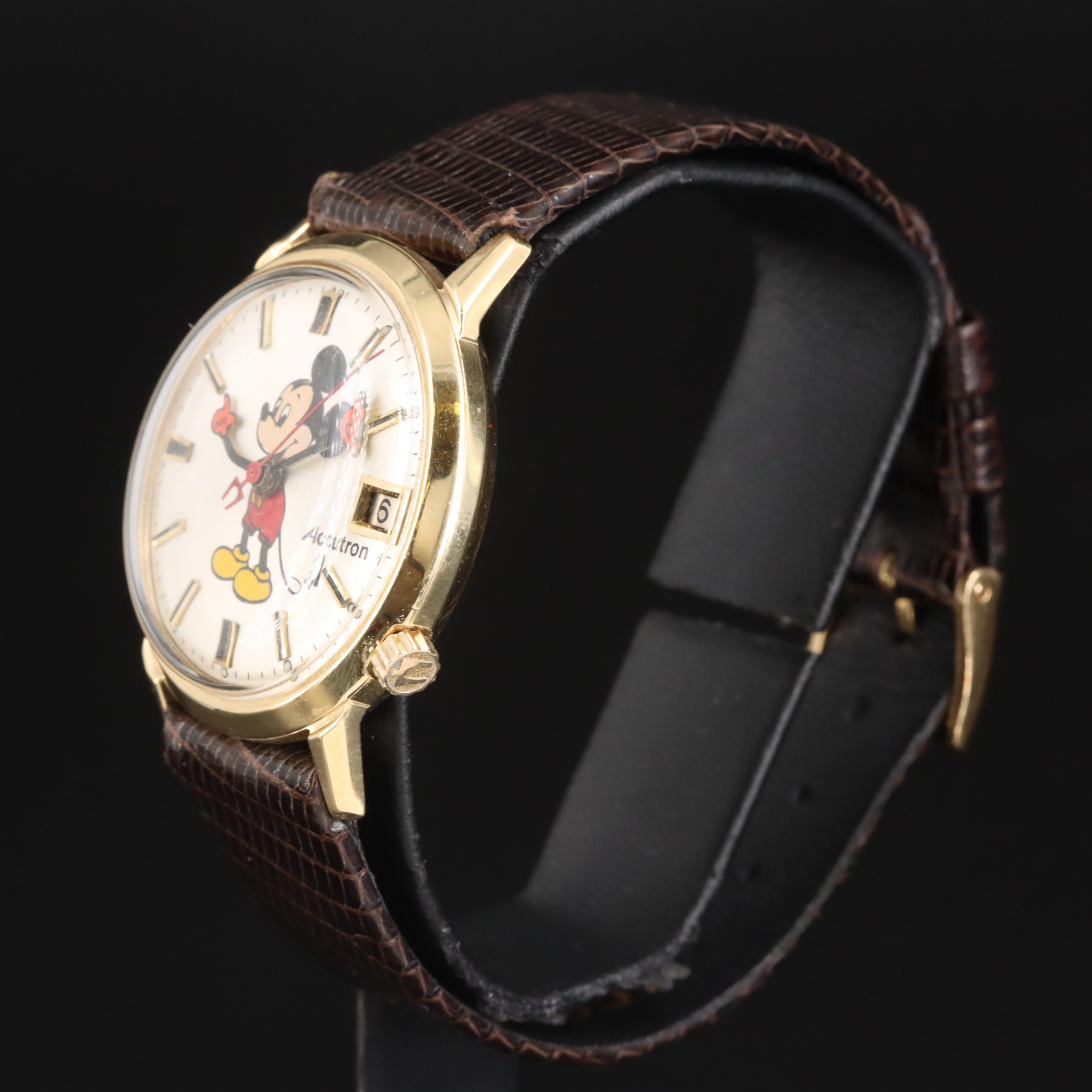 14K Mickey Mouse Bulova Accutron Watch