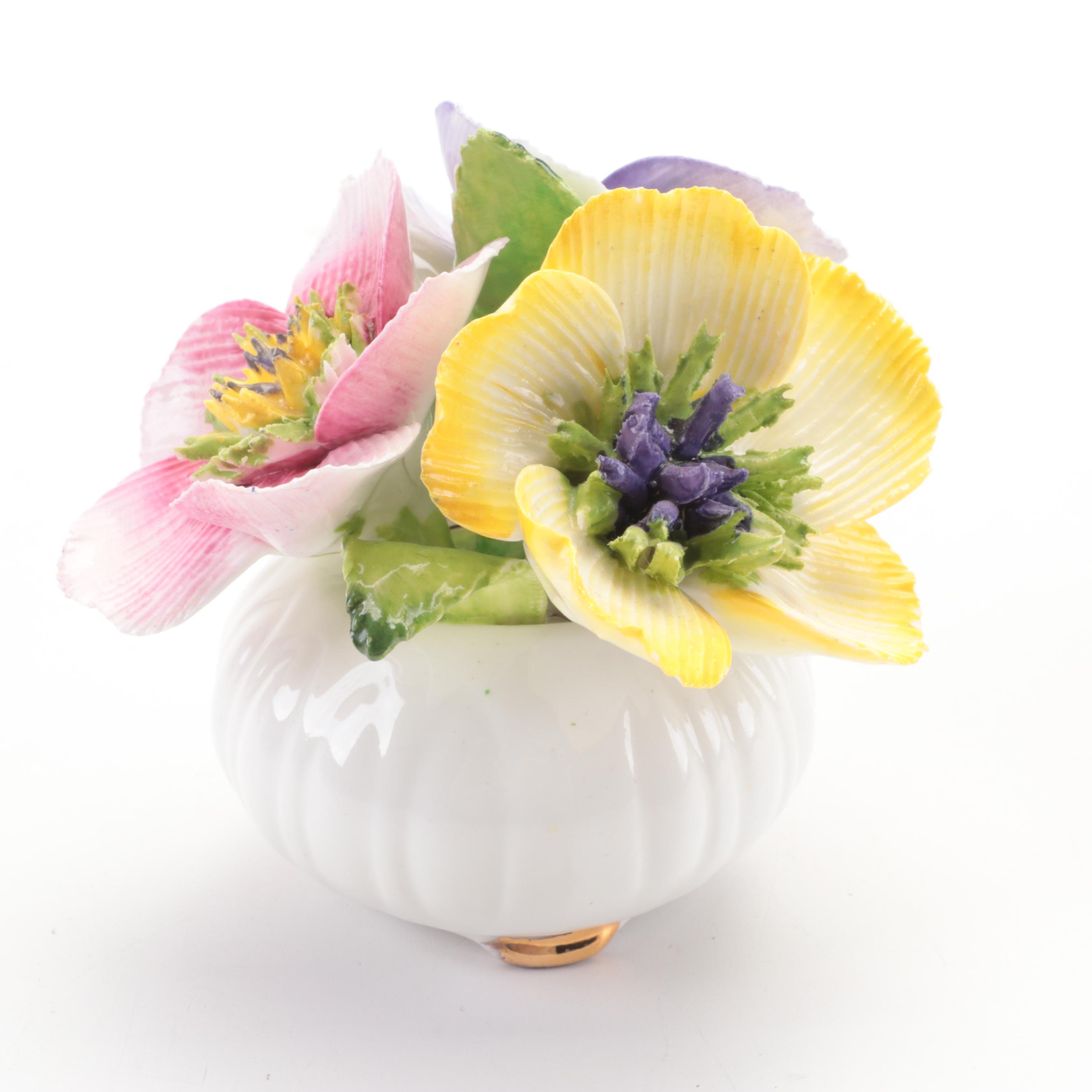 Royal Doulton and Other English Bone China Flower Bouquets