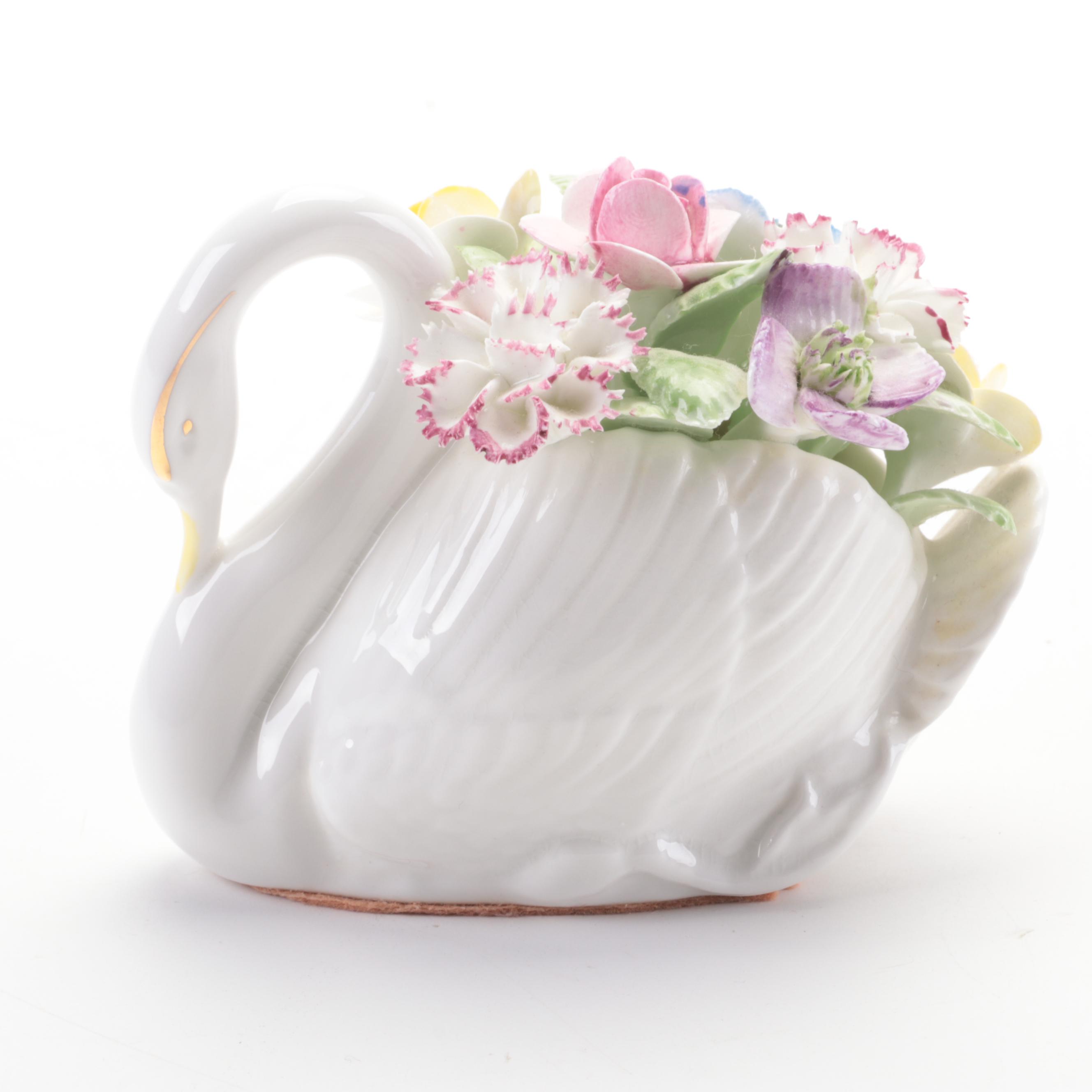 Royal Doulton and Other English Bone China Flower Bouquets