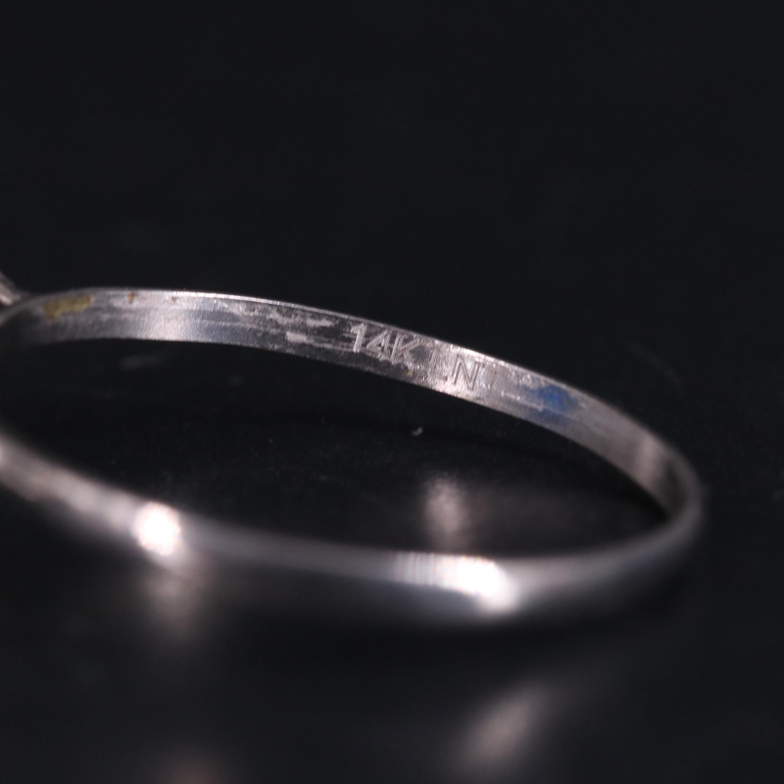 14K Sapphire and Moissanite Ring