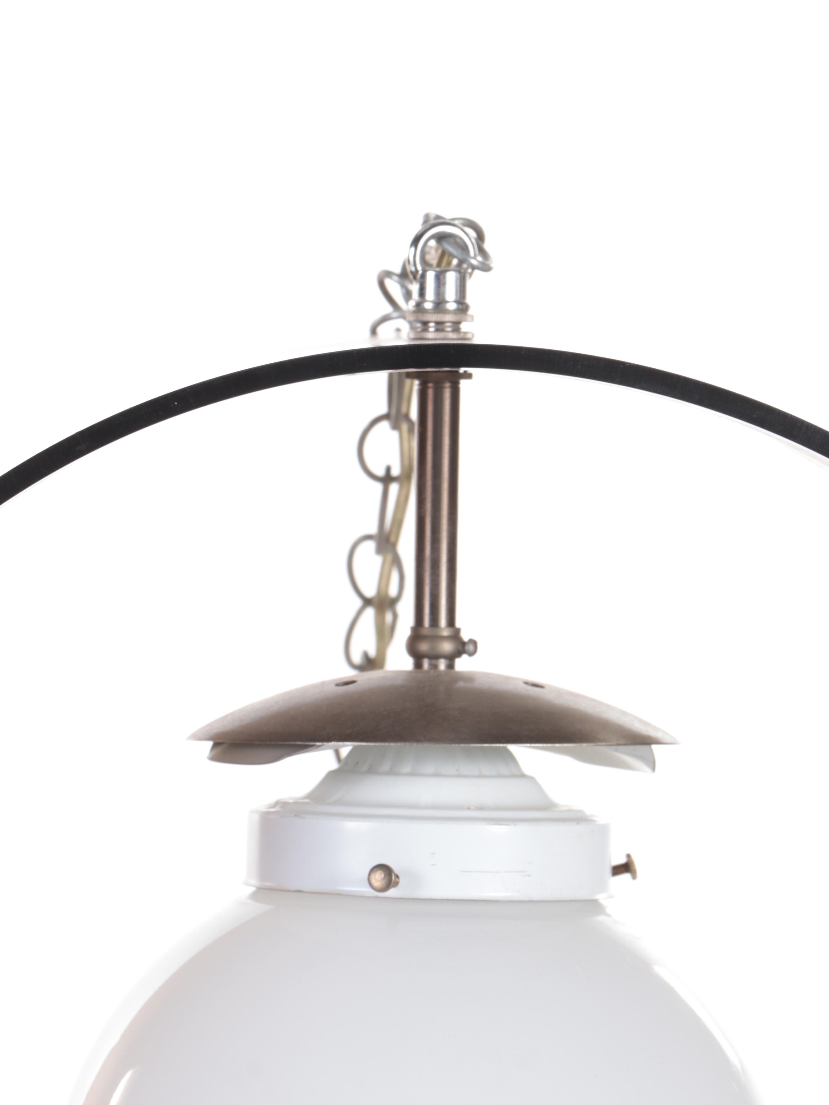 Smoked Acrylic Swag Lamp with Coordinating Smoked and Clear Acrylic Table Lamp