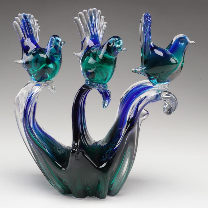 Art Glass Bird Sculpture