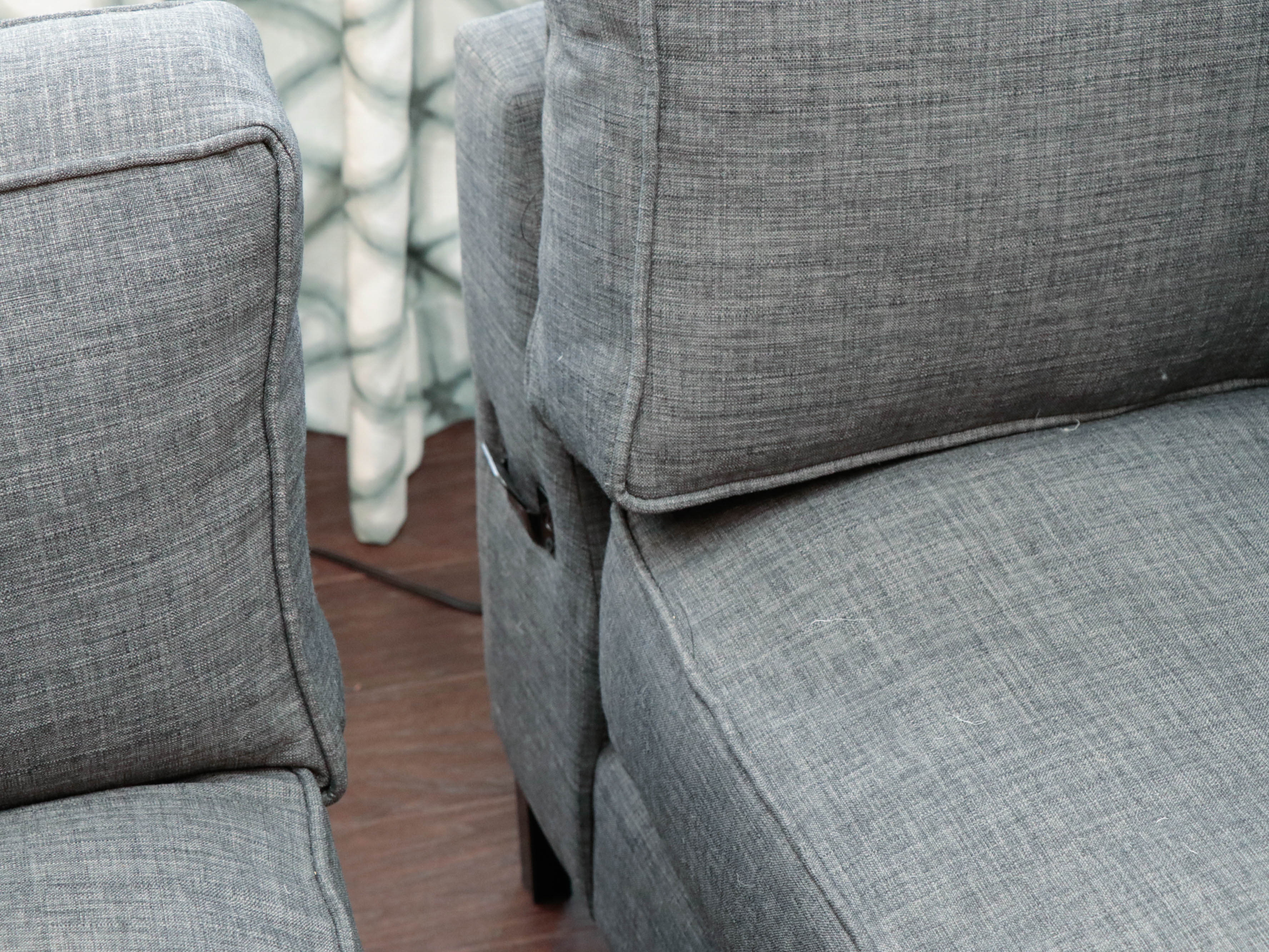 Two-Piece Modular Sofa with Accent Pillows