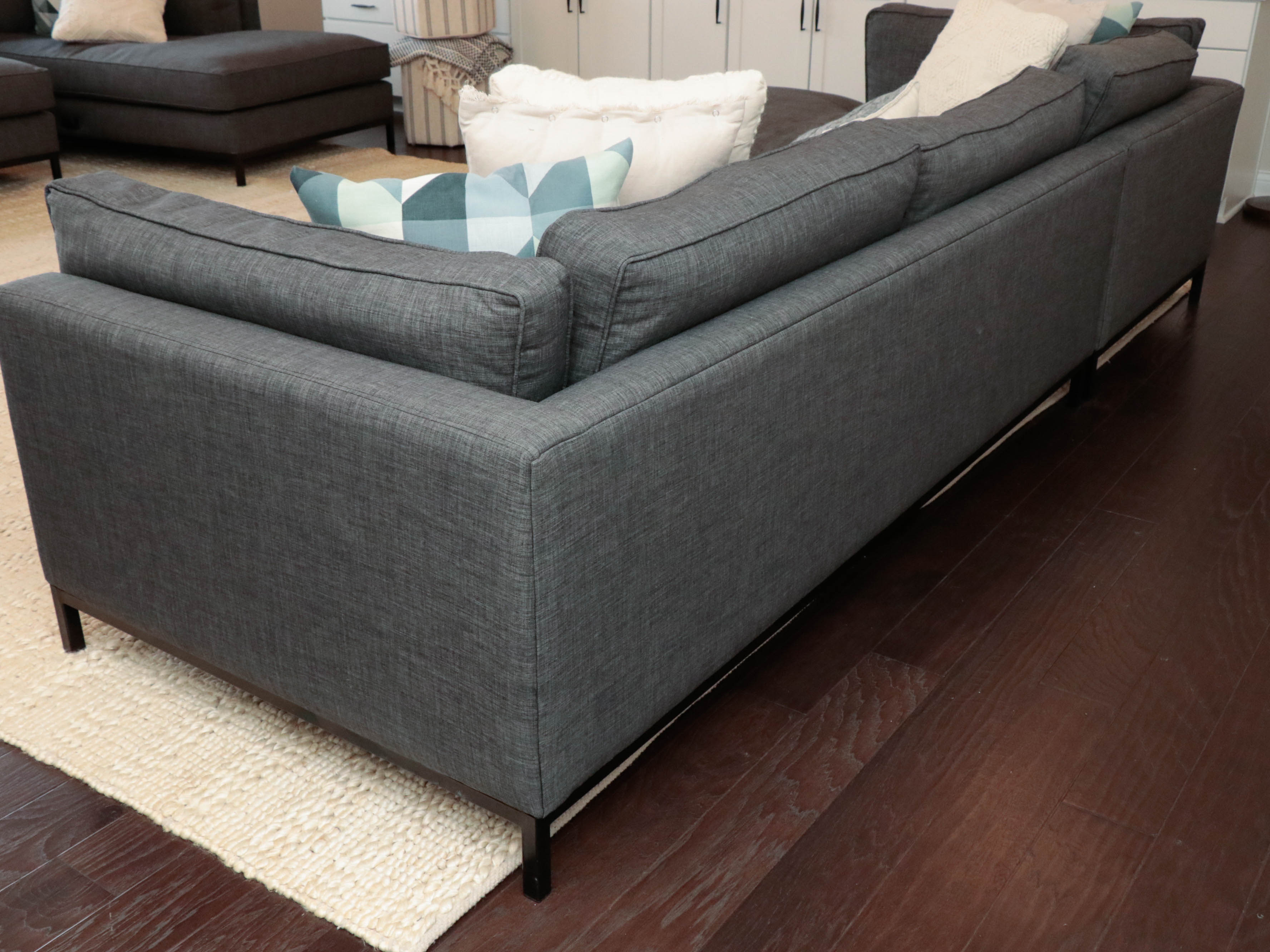 Two-Piece Modular Sofa with Accent Pillows