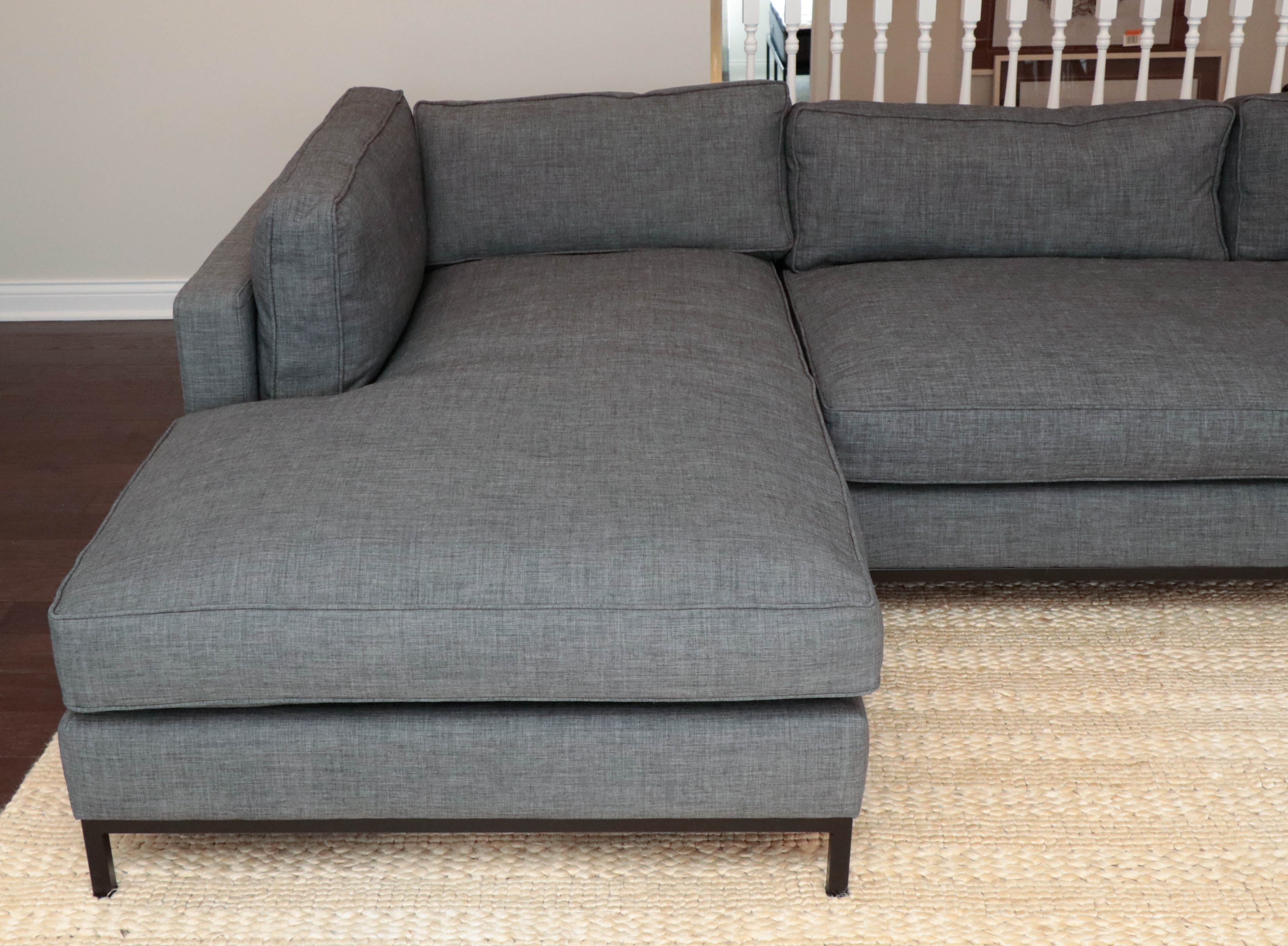Two-Piece Modular Sofa with Accent Pillows