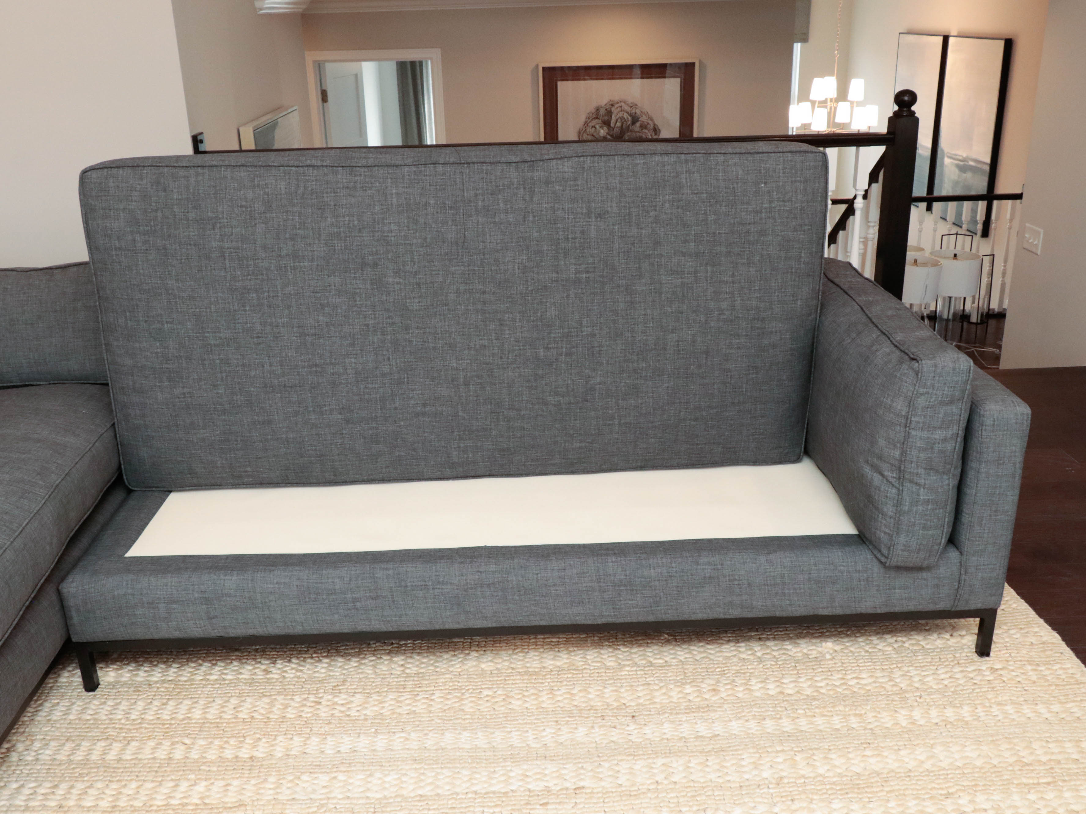 Two-Piece Modular Sofa with Accent Pillows