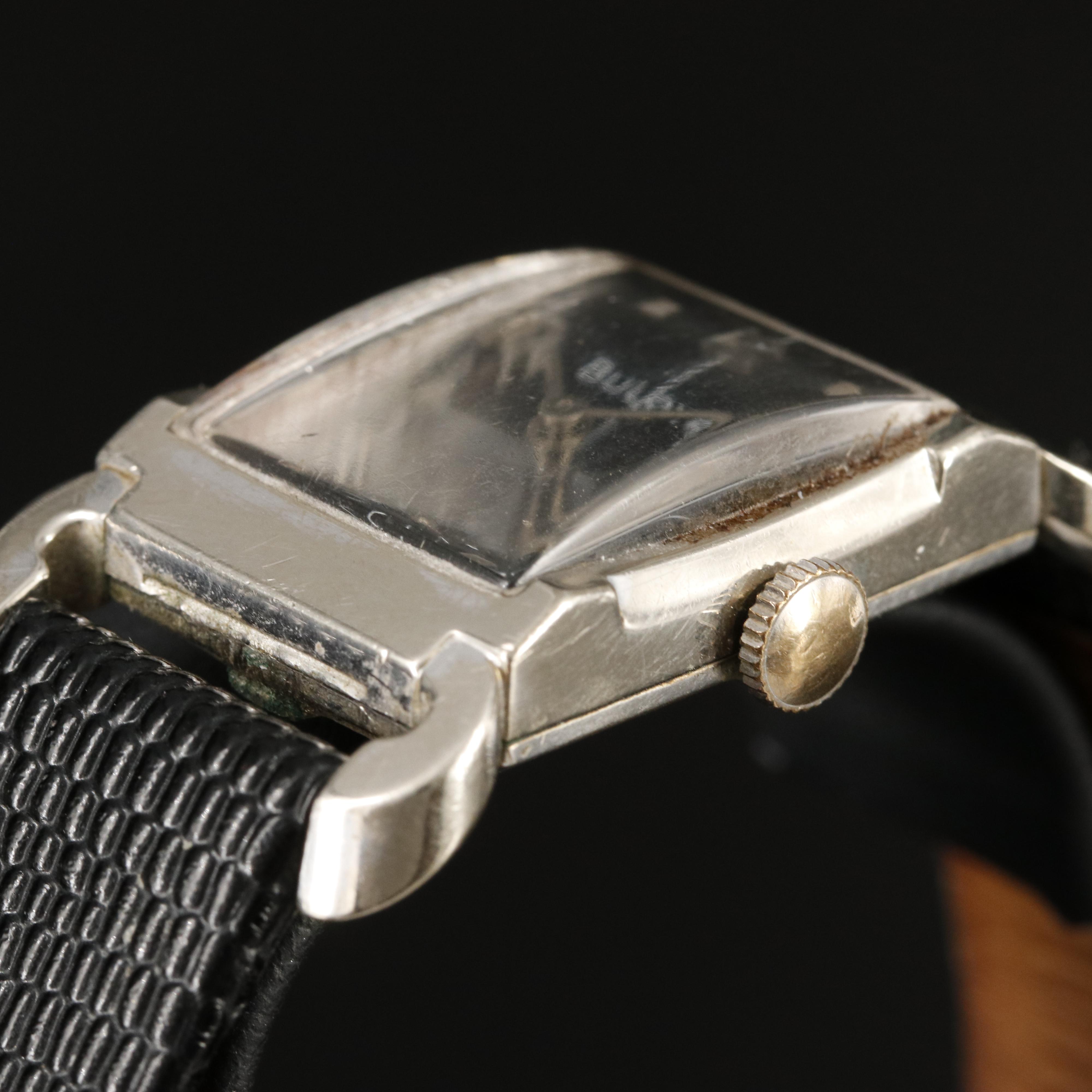 Vintage Bulova Black Dial Watch