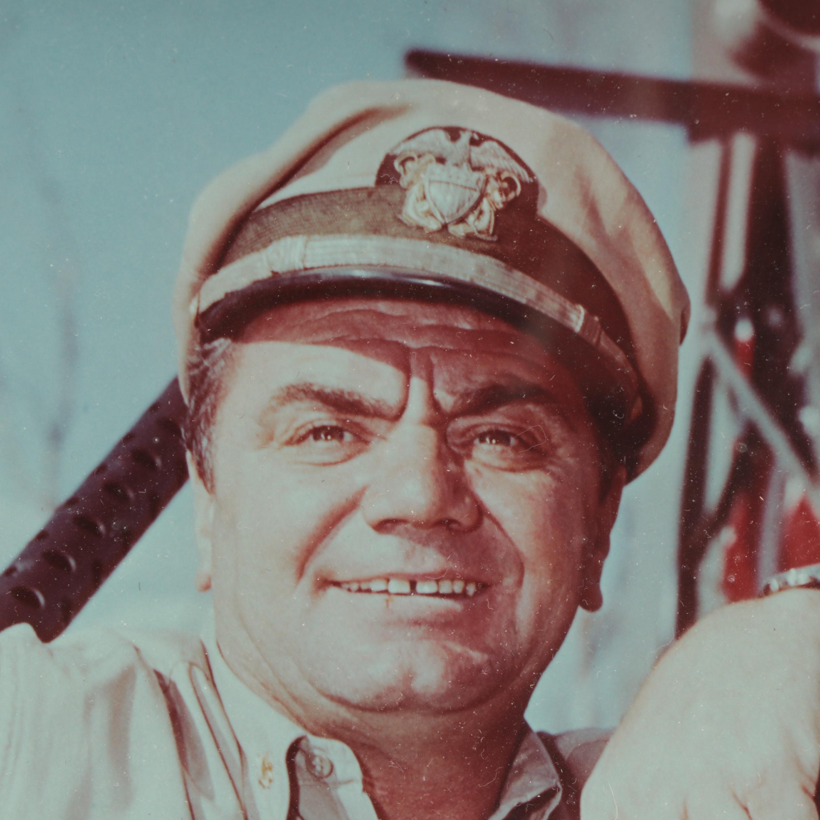 Ernest Borgnine Signed Giclée in Wooden Frame