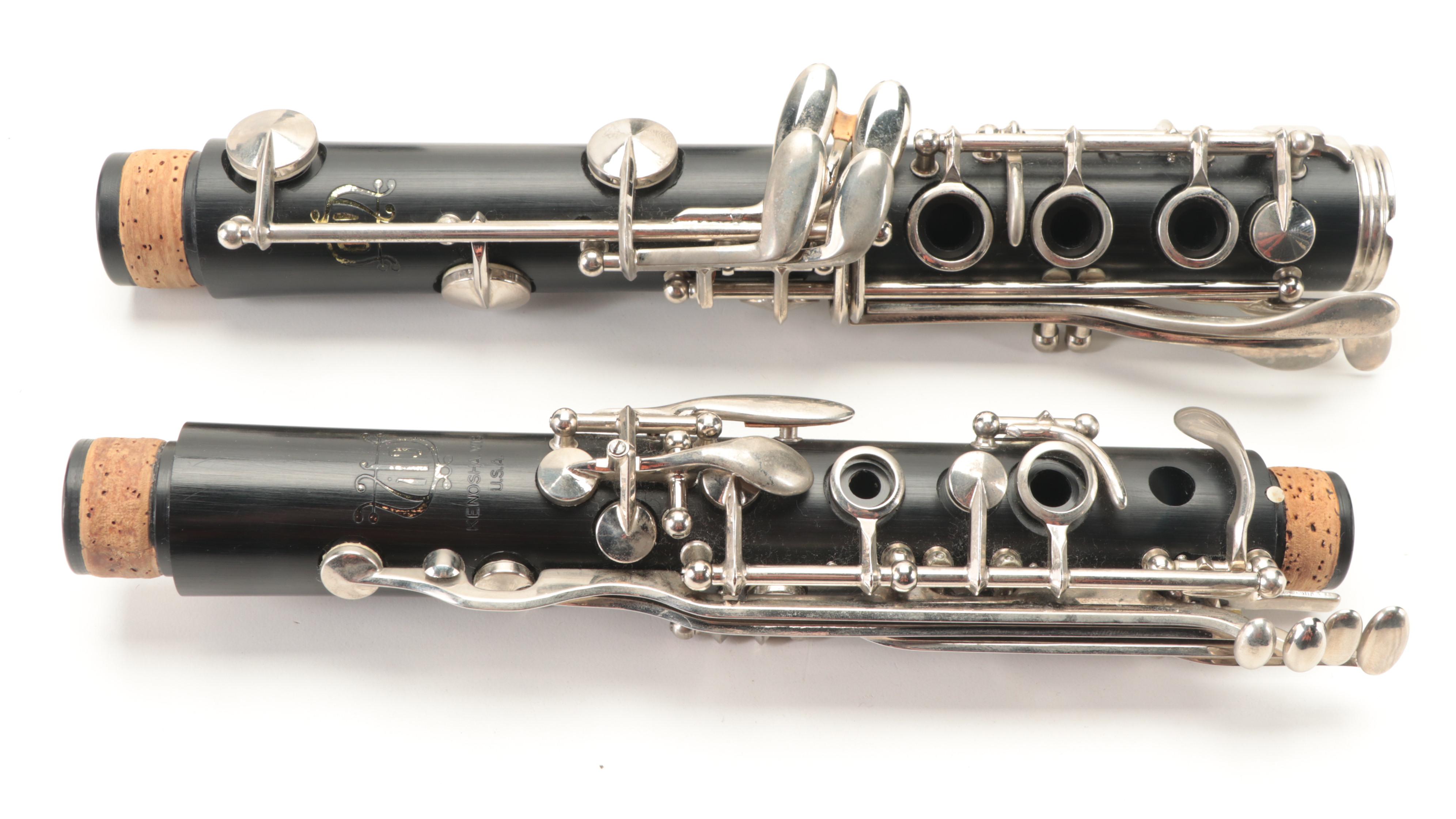 Vito B Flat Clarinet in LeBlanc Leather Case, Late 20th Century