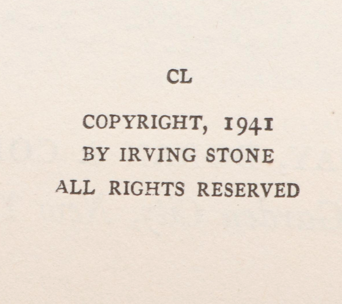 Signed "The Agony and the Ecstasy" and More by Irving Stone