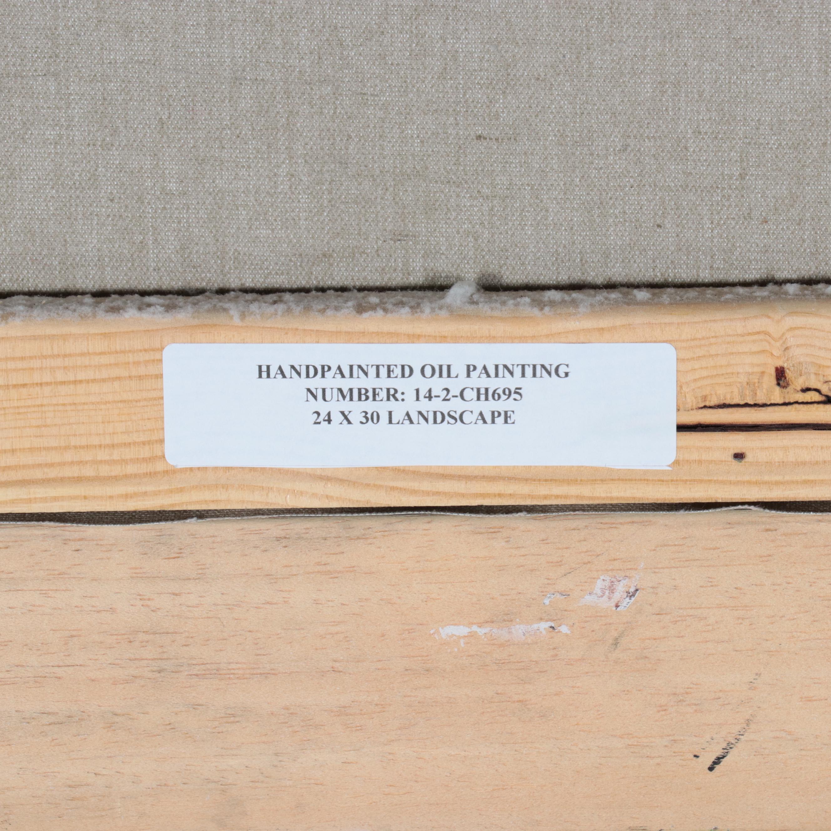 Karl Alexander Riverbank Landscape Oil Painting