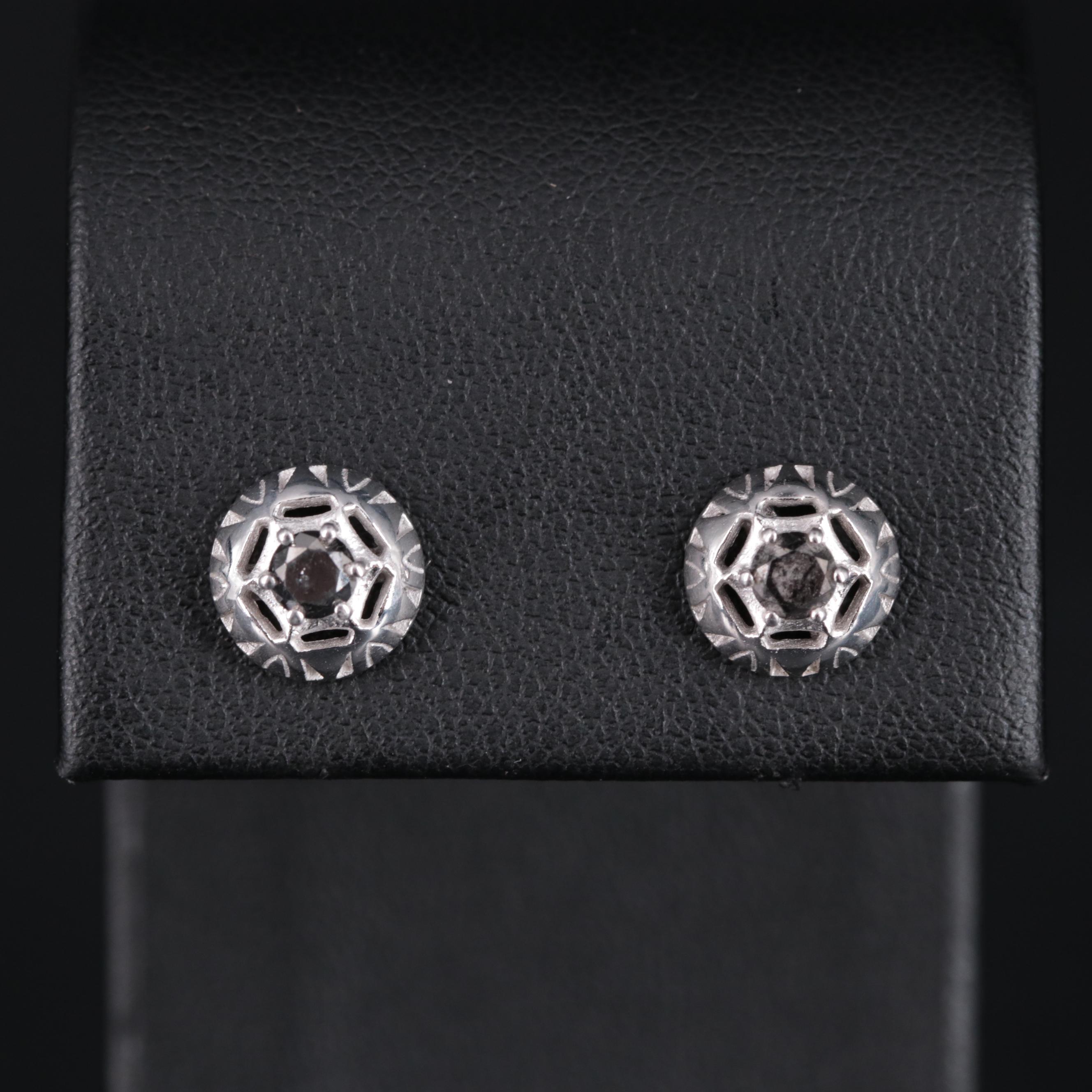 Sterling Silver Gemstone Stud Earrings