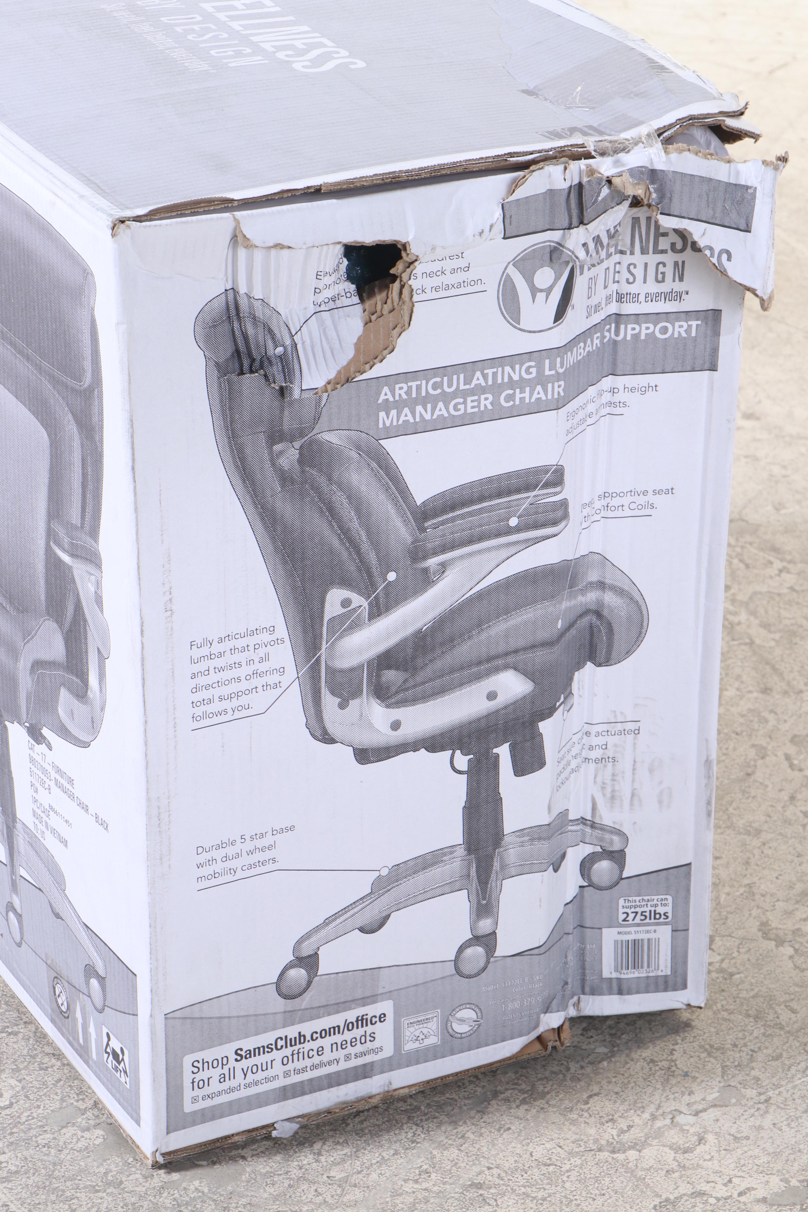Wellness By Design Lumbar Support Manager Chair