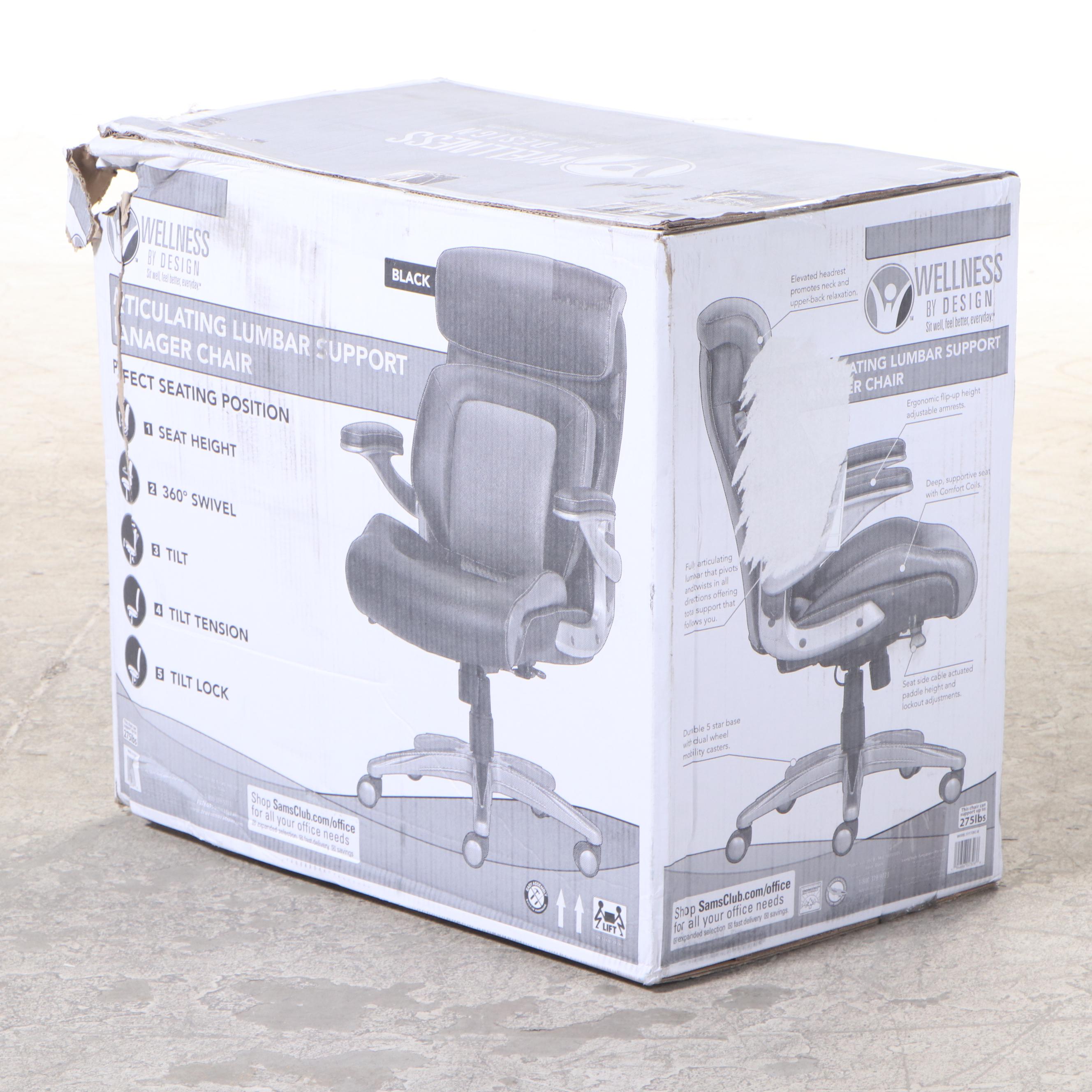 Wellness By Design Lumbar Support Manager Chair