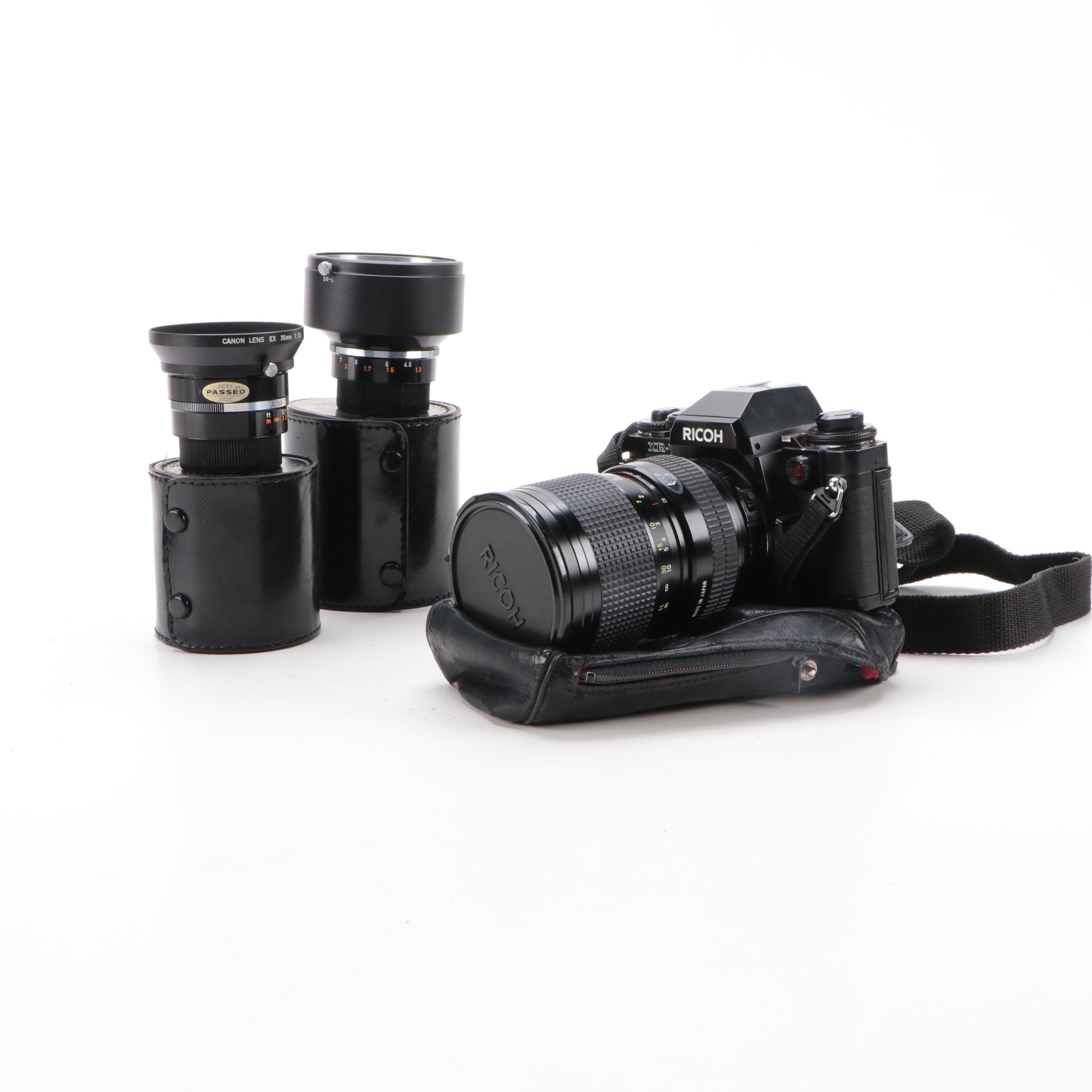 Ricoh XR-P Multi Program 35mm SLR Camera with Canon Lenses