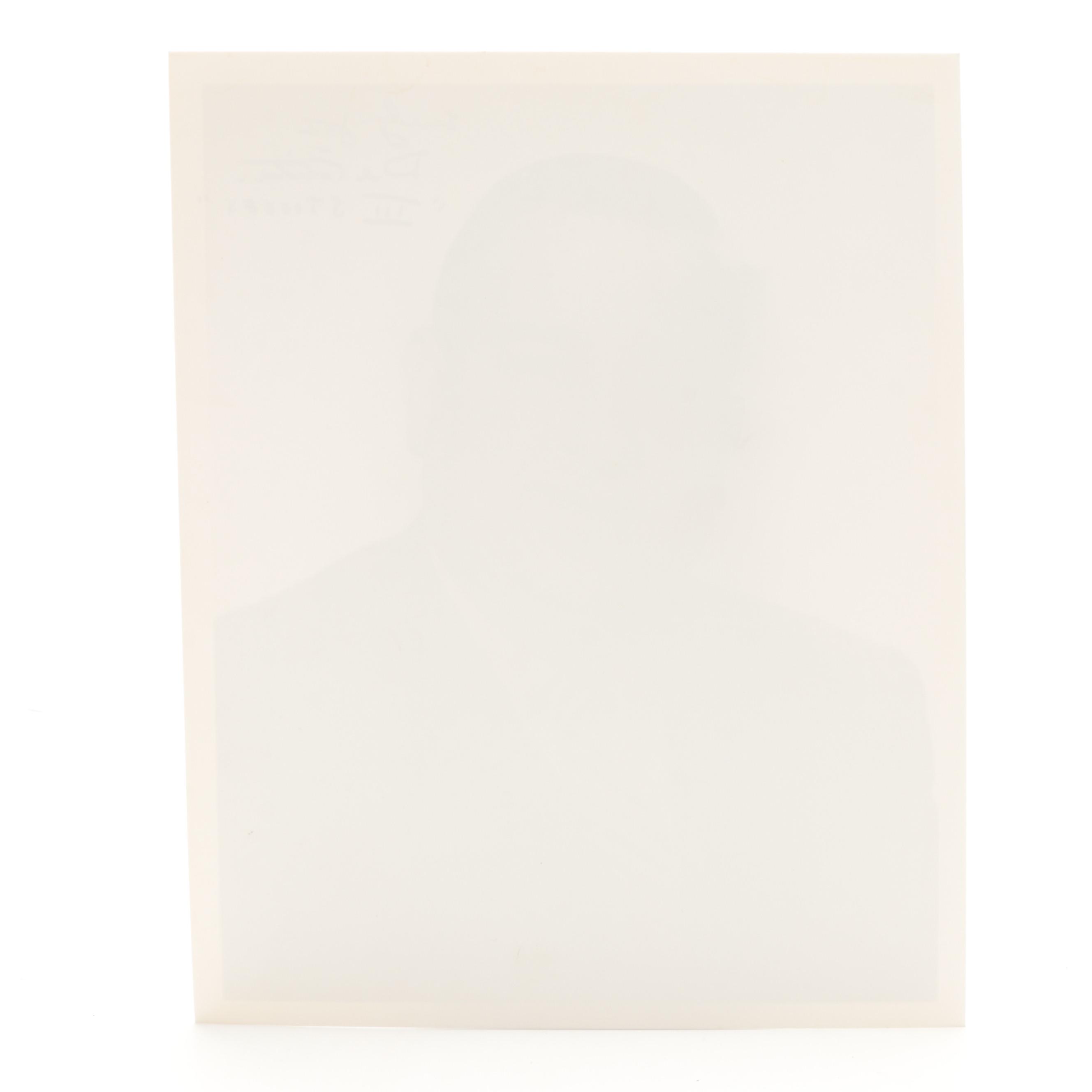 Joe DeRita "Curly Joe" of the Three Stooges Signed Giclée Print