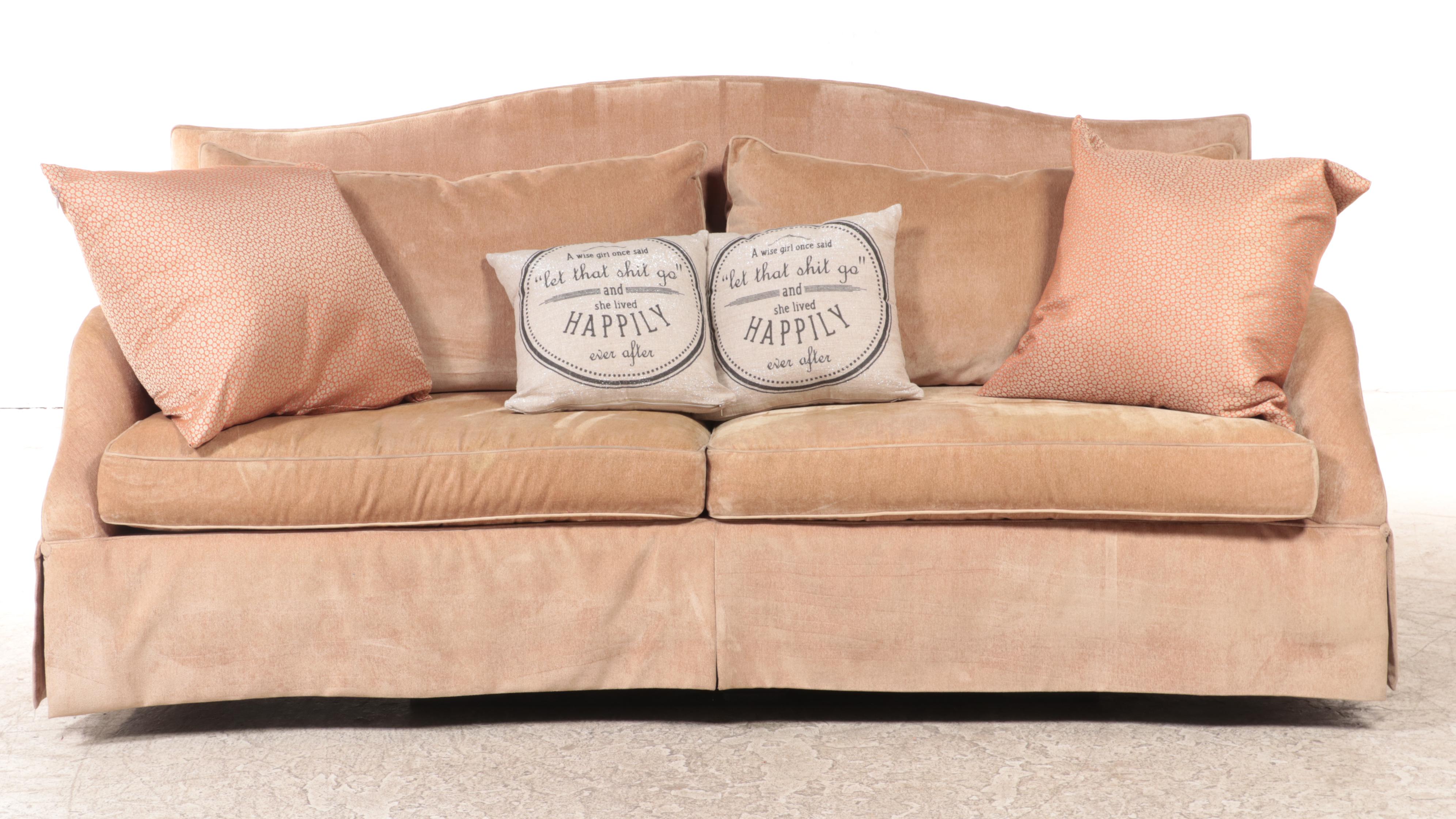 Markor International Upholstered Sofa with Throw Pillows