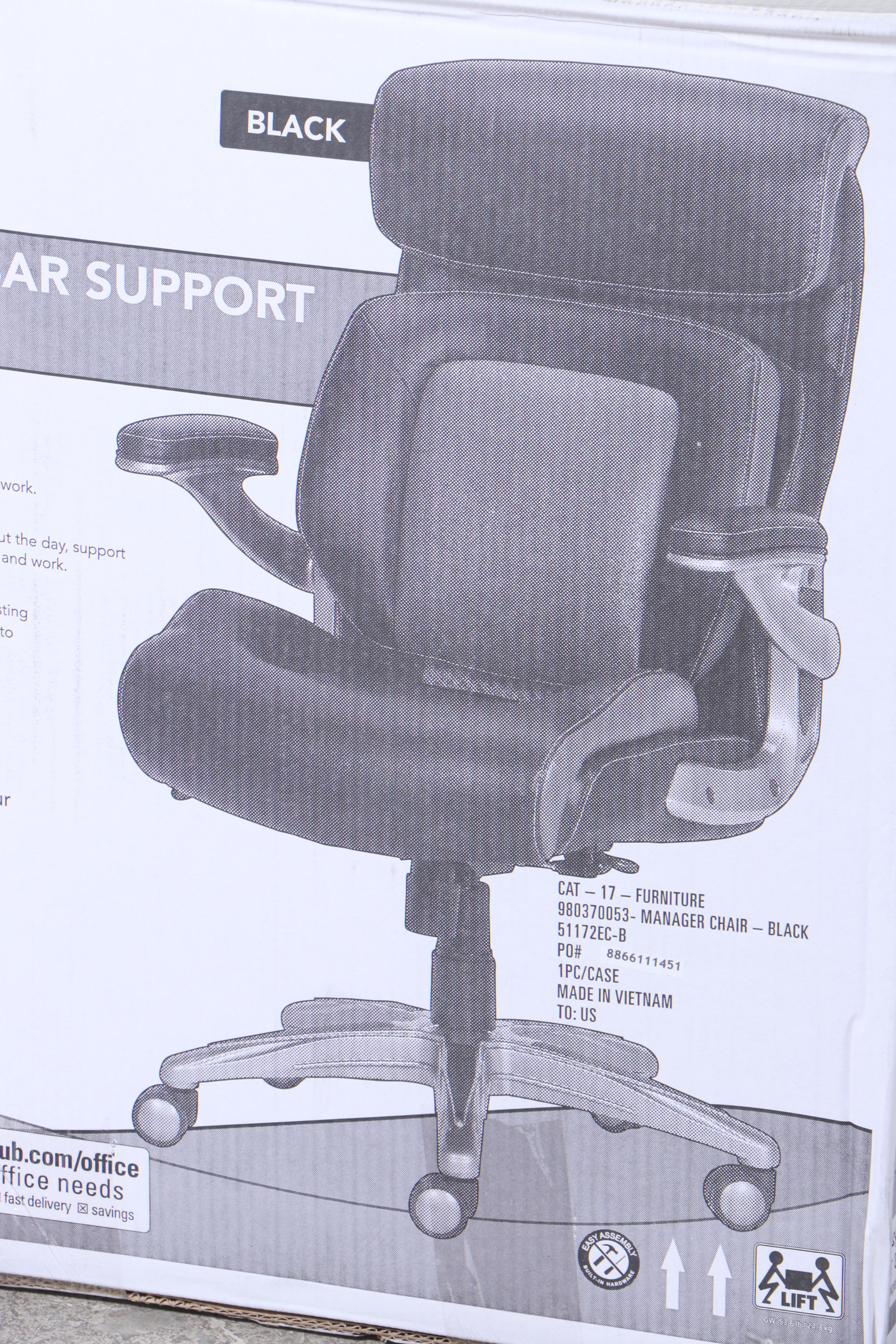 Wellness By Design Lumbar Support Manager Chair