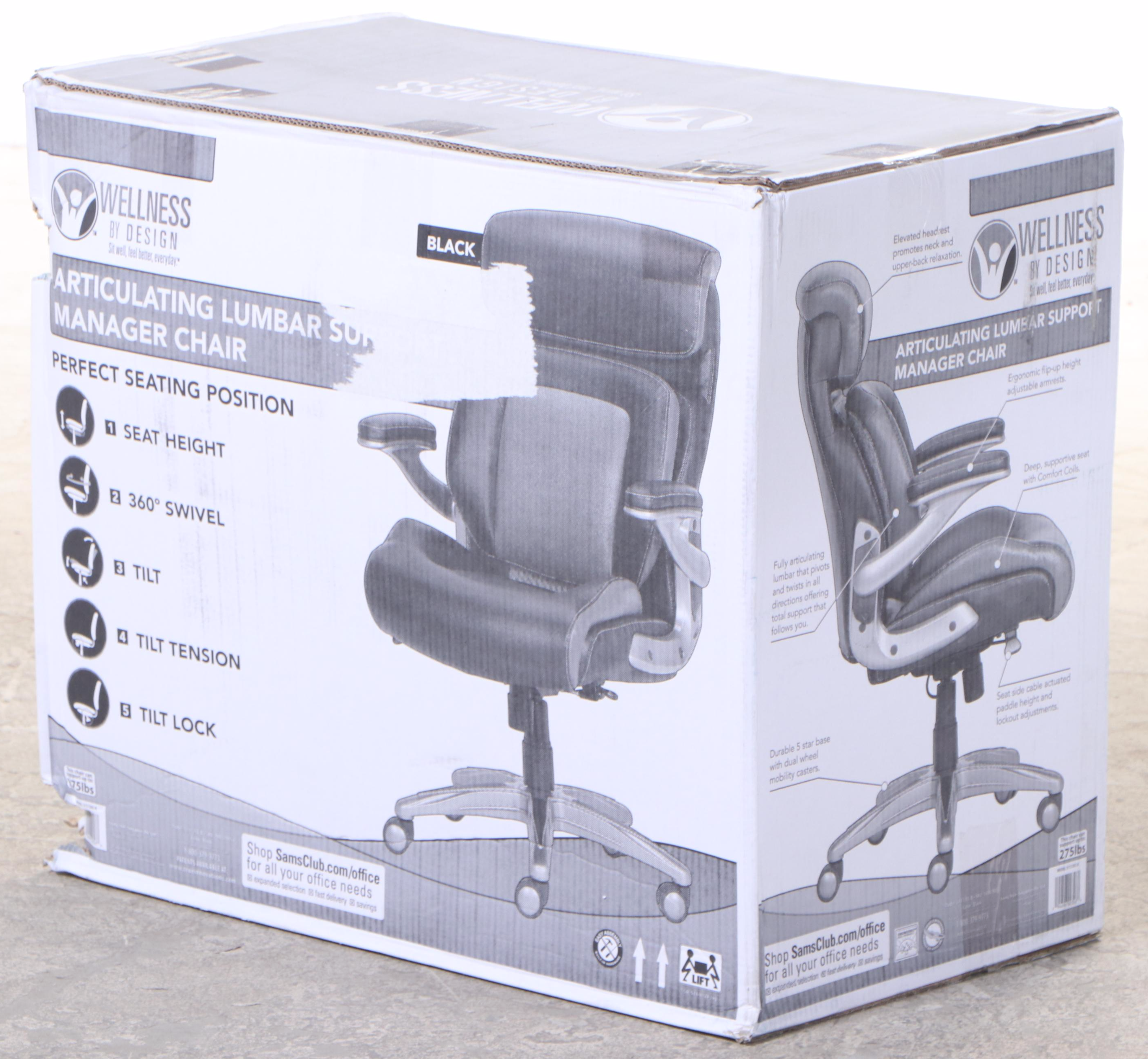 Wellness By Design Lumbar Support Manager Chair