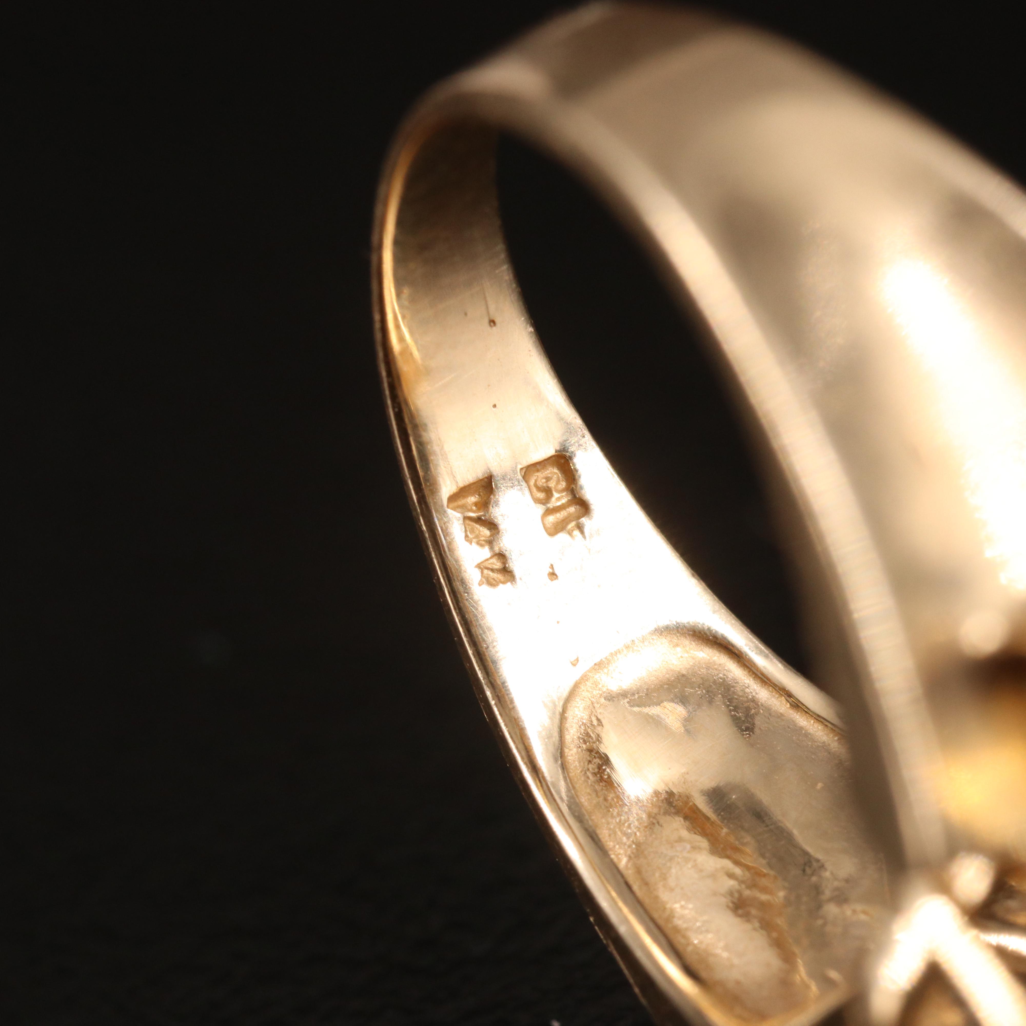 14K Aquamarine Three Stone Ring