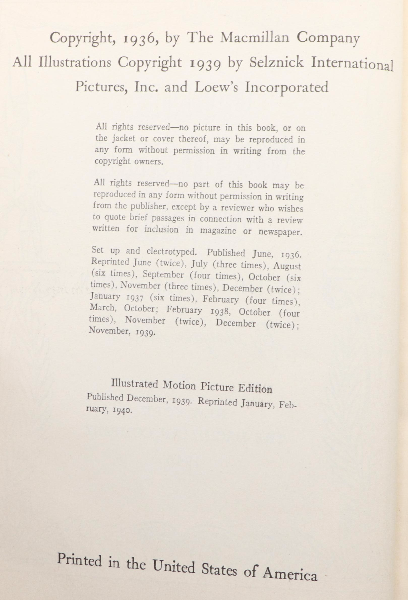 Illustrated Motion Picture Edition "Gone with the Wind" by Margaret Mitchell