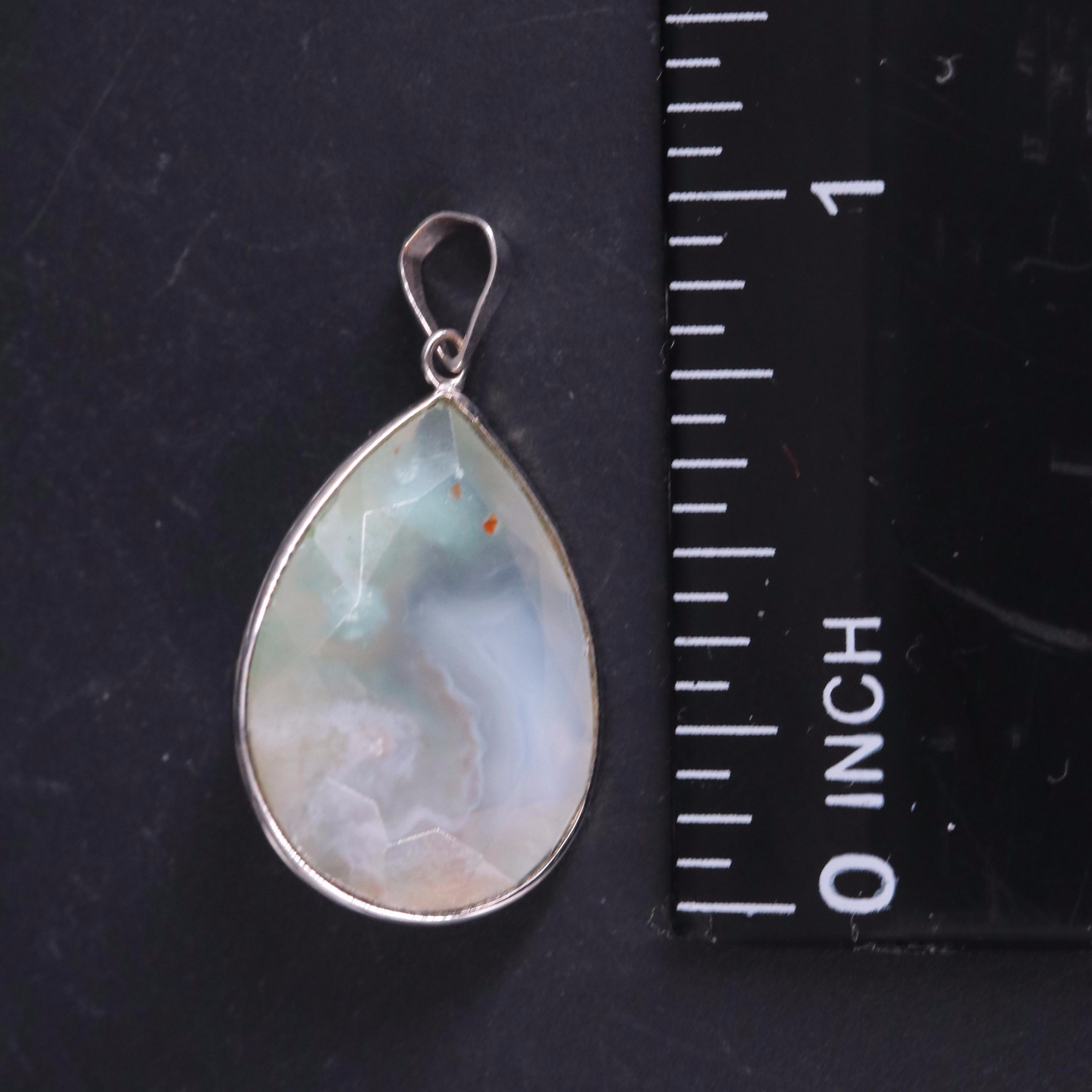 14K Teardrop Aquamarine Pendant