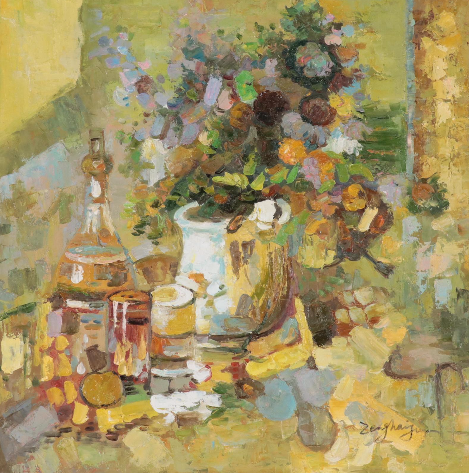 Impressionist Style Still Life Oil Painting, 21st Century