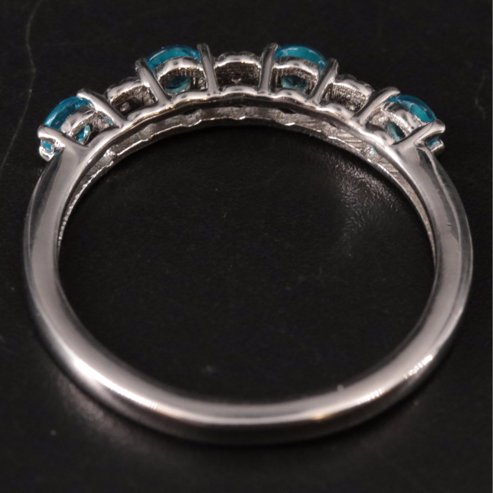 Sterling Silver Topaz and Cubic Zirconia Ring