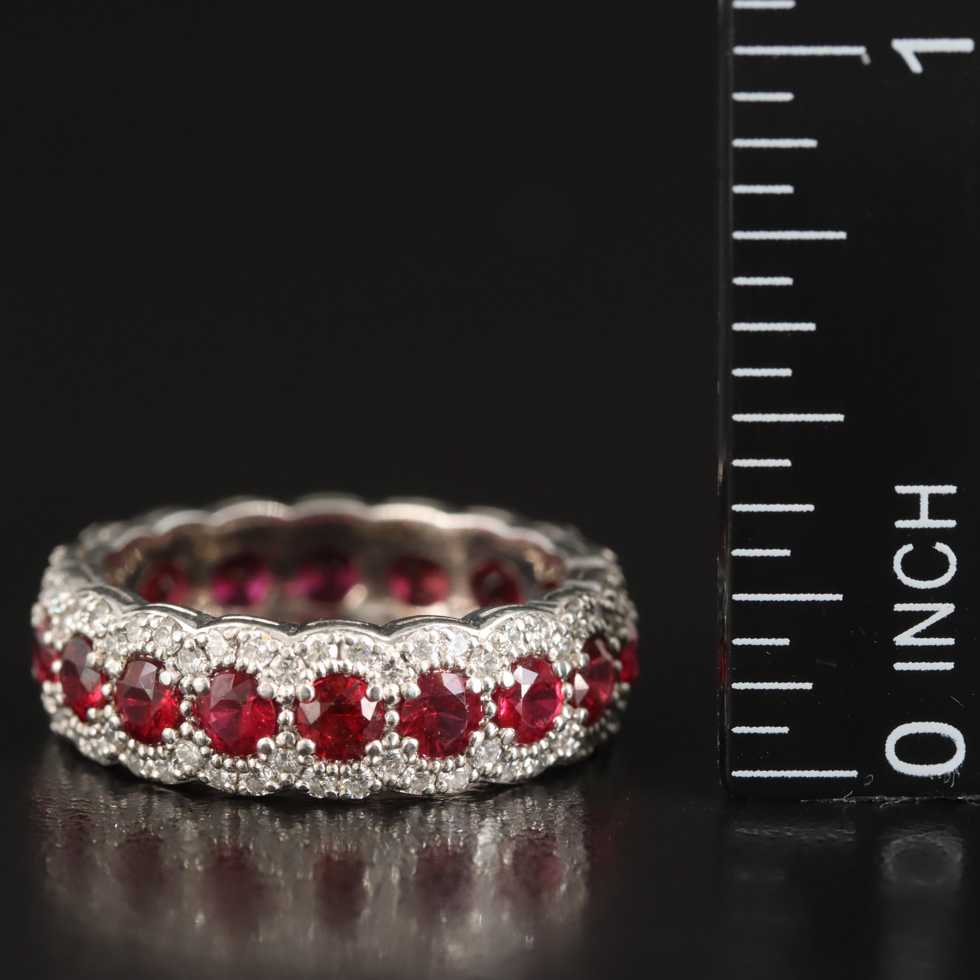 Tiffany & Co. Platinum Ruby and Diamond Eternity Band