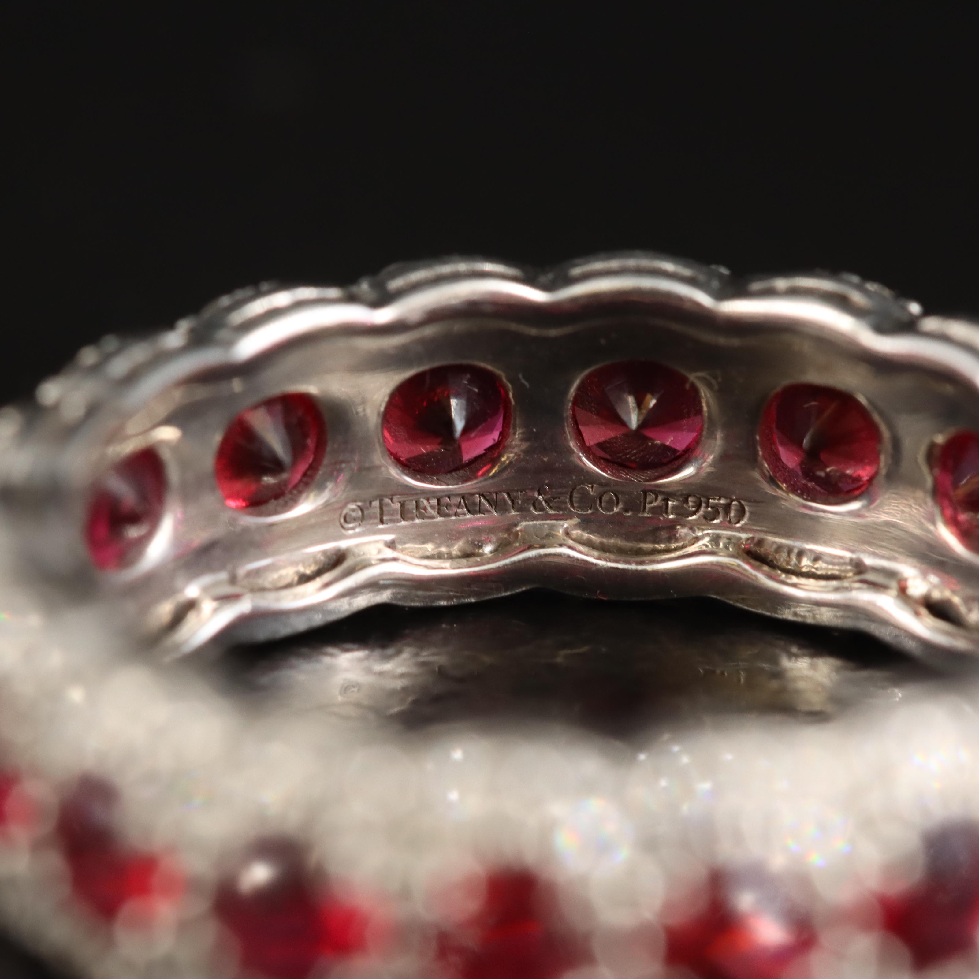 Tiffany & Co. Platinum Ruby and Diamond Eternity Band