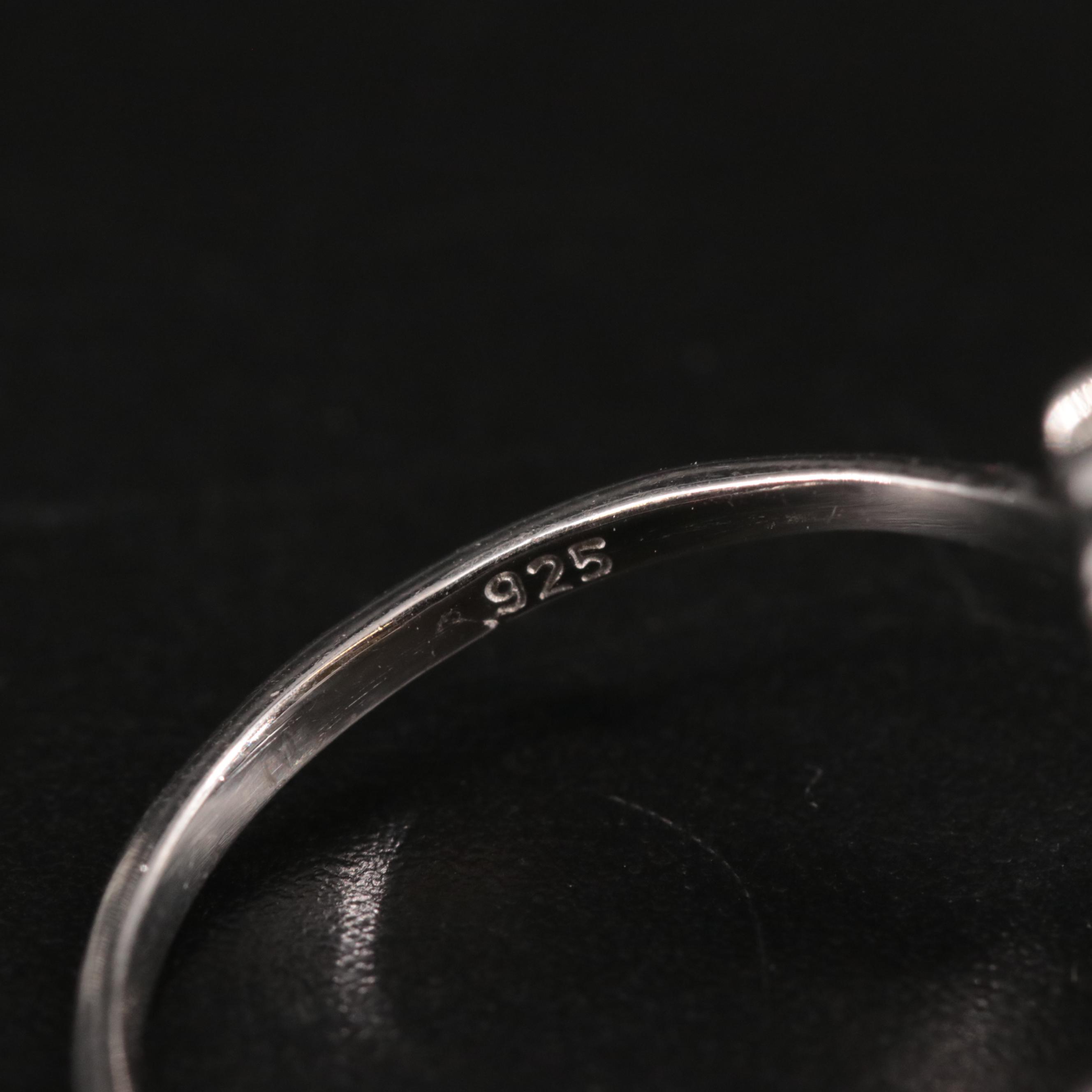 Sterling Silver Cubic Zirconia Bowtie Ring