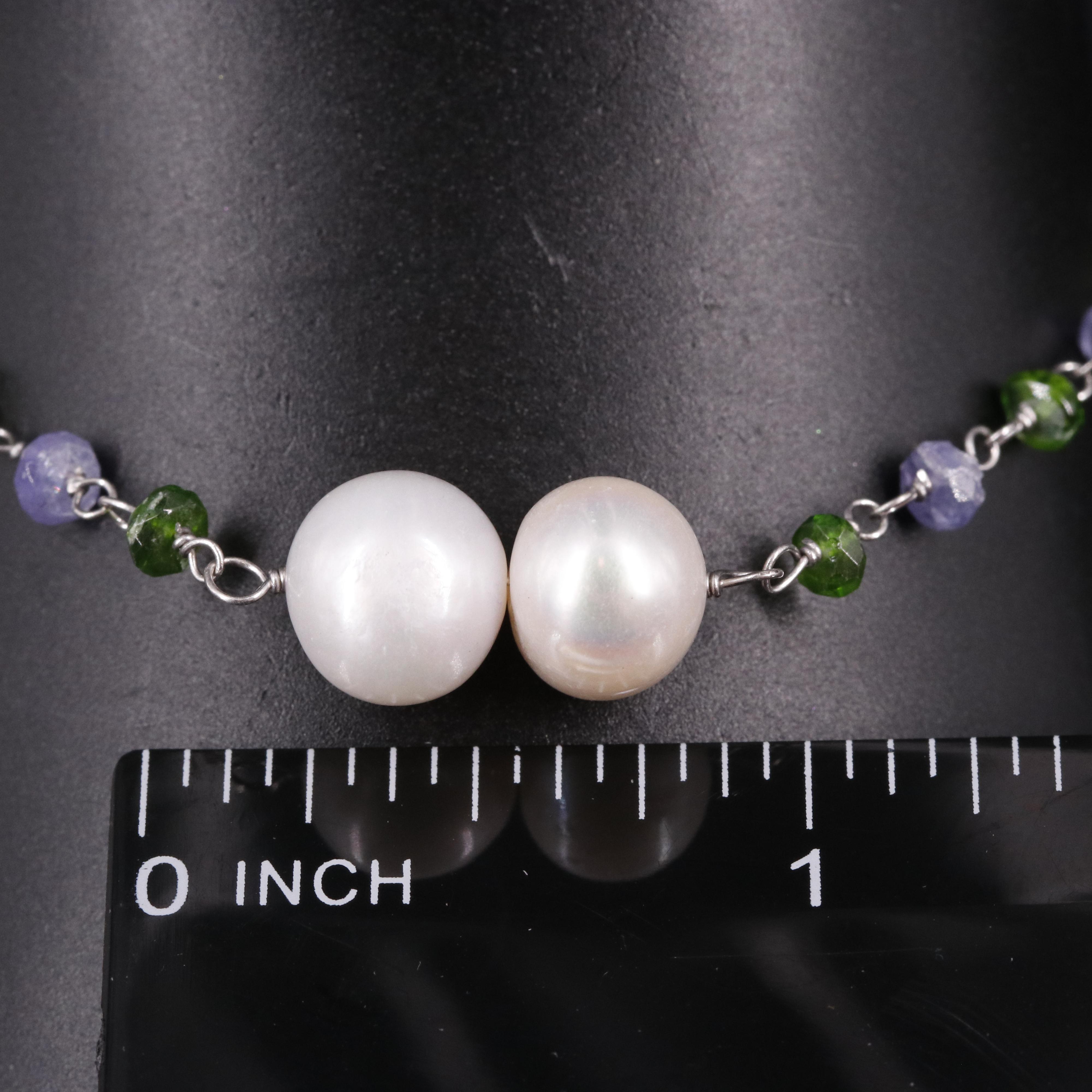 Sterling Silver Beaded Gemstone Bracelet