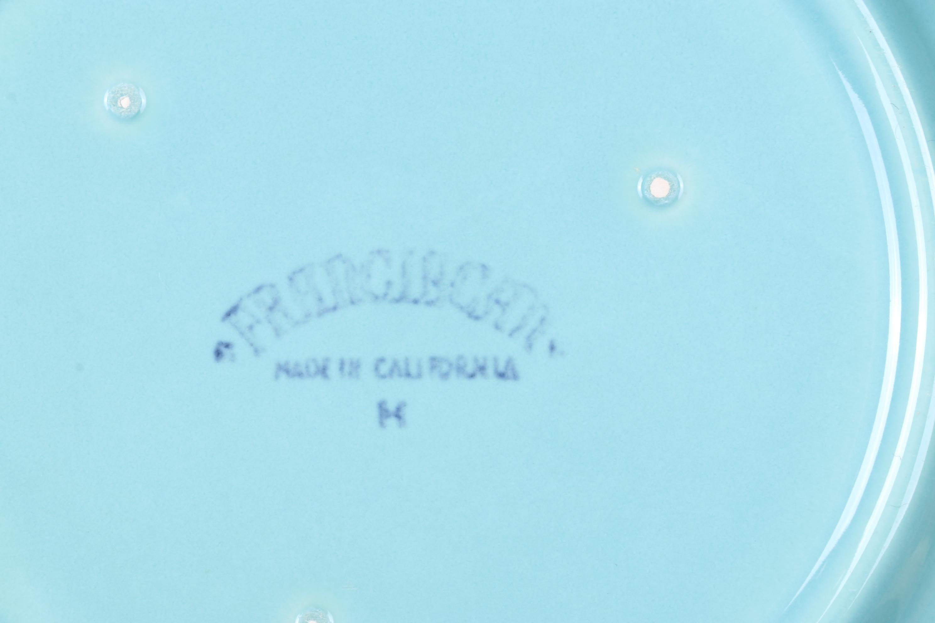 Franciscan  Earthenware "El Patio" Turquoise Dinnerware, 1934-1950