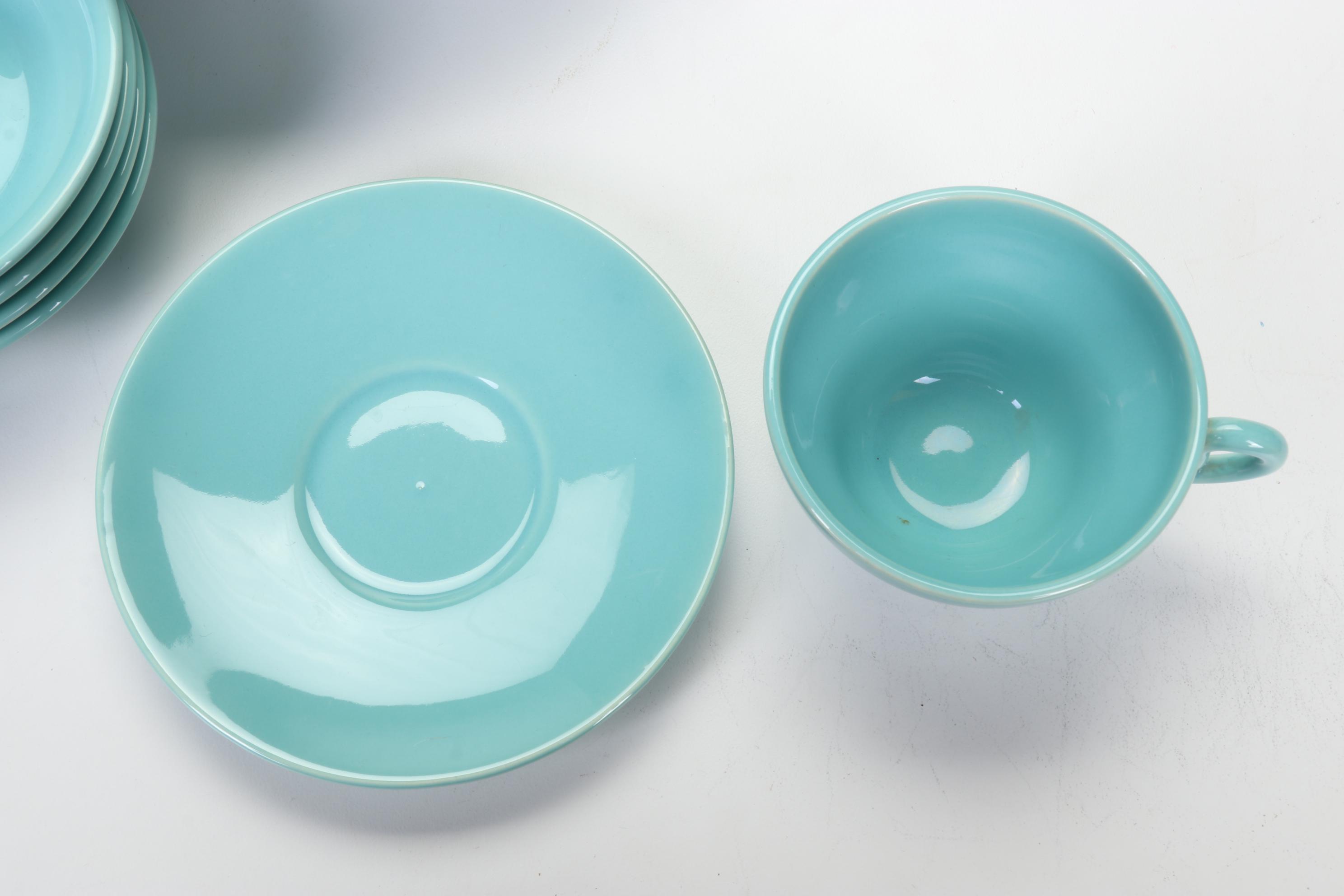 Franciscan  Earthenware "El Patio" Turquoise Dinnerware, 1934-1950