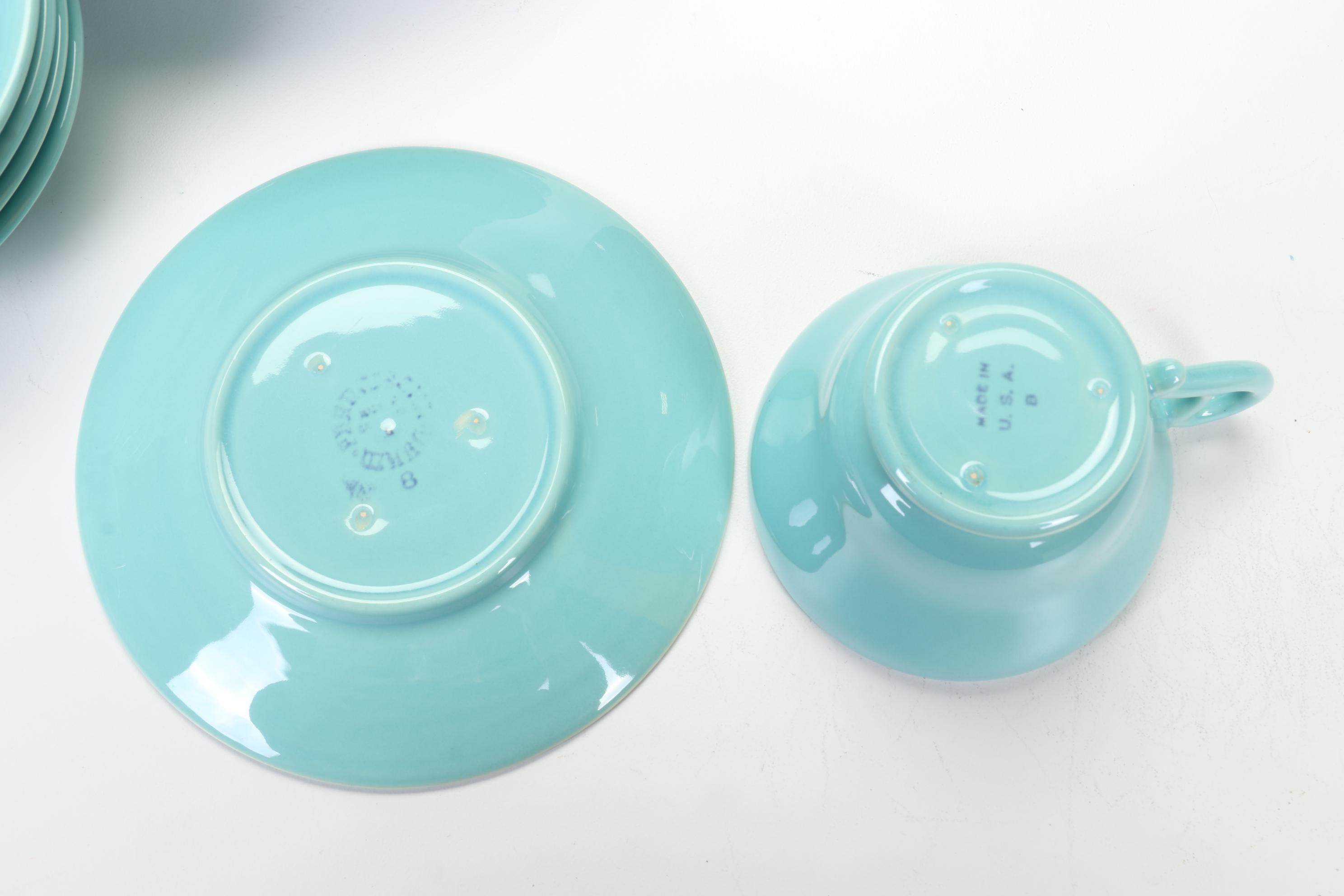 Franciscan  Earthenware "El Patio" Turquoise Dinnerware, 1934-1950