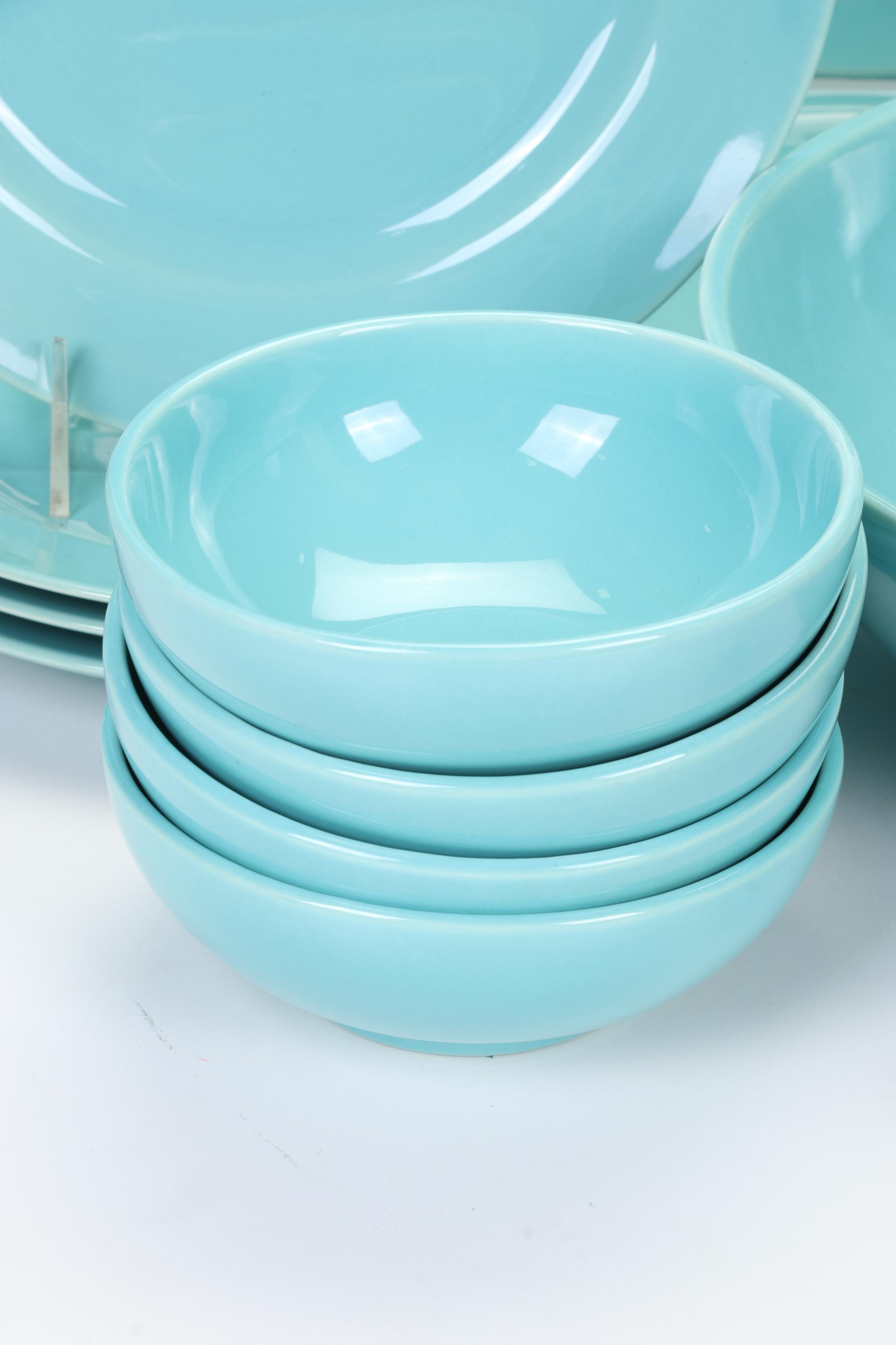 Franciscan  Earthenware "El Patio" Turquoise Dinnerware, 1934-1950