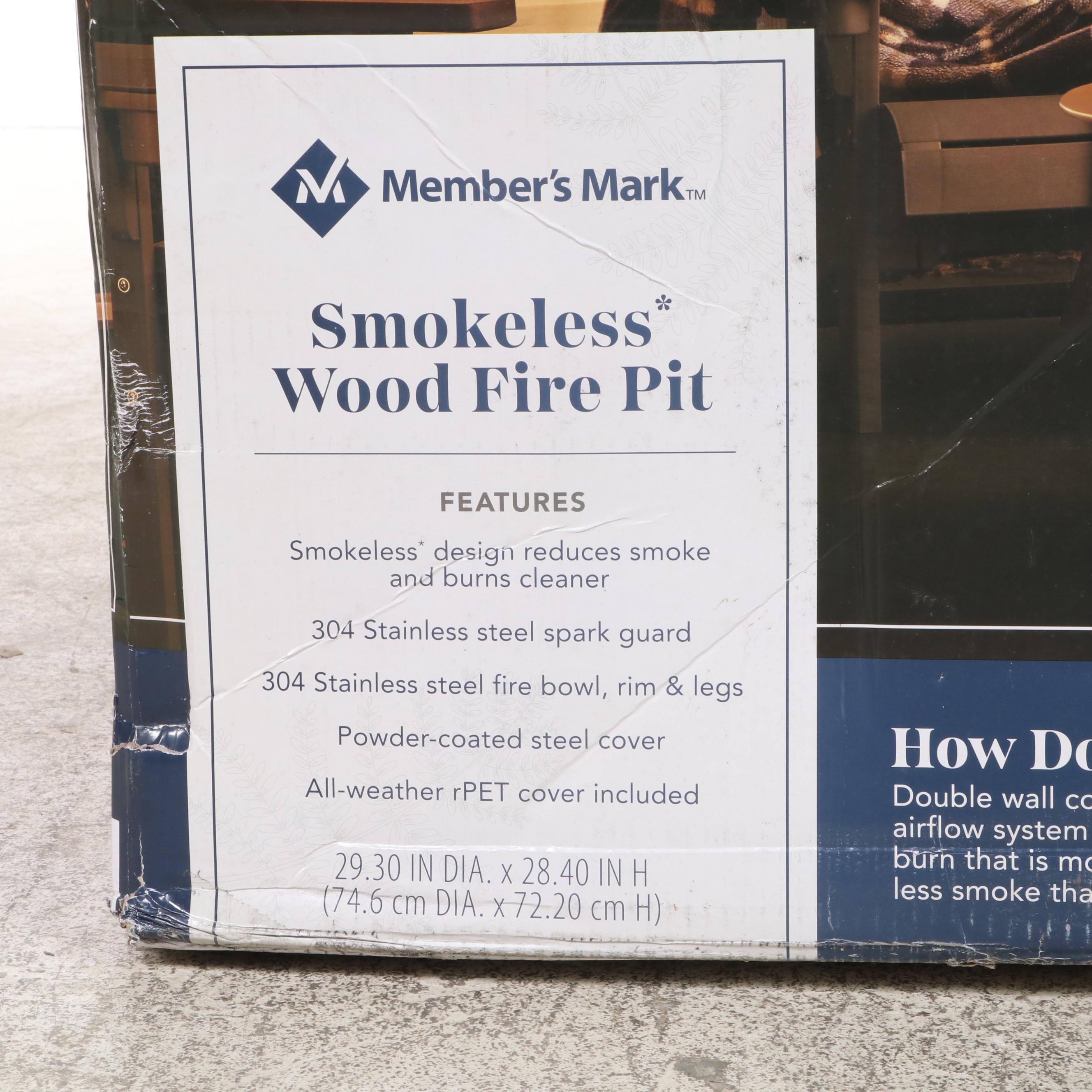 Member's Mark Smokeless Wood Fire Pit