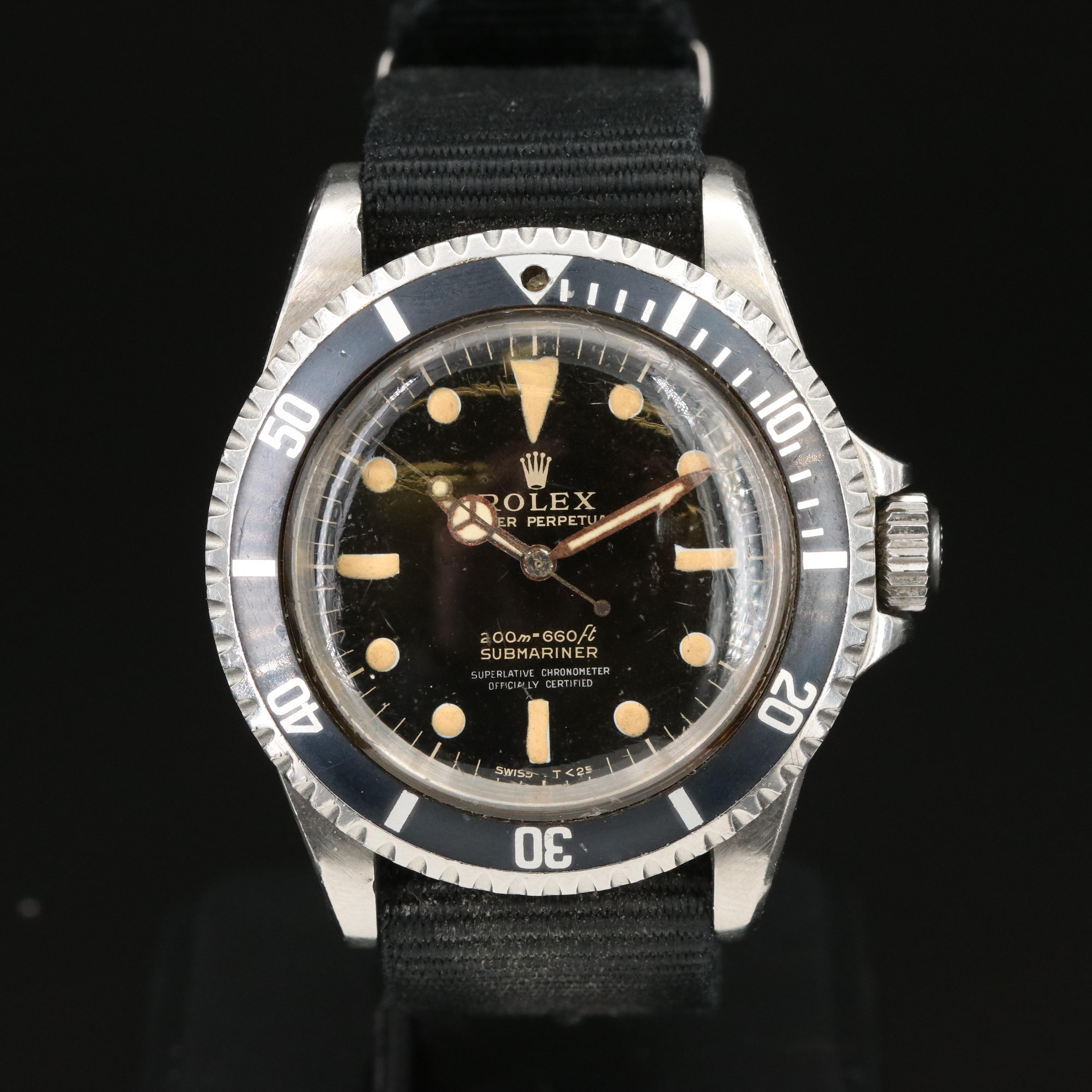 1965 Rolex Submariner Stainless Steel Watch