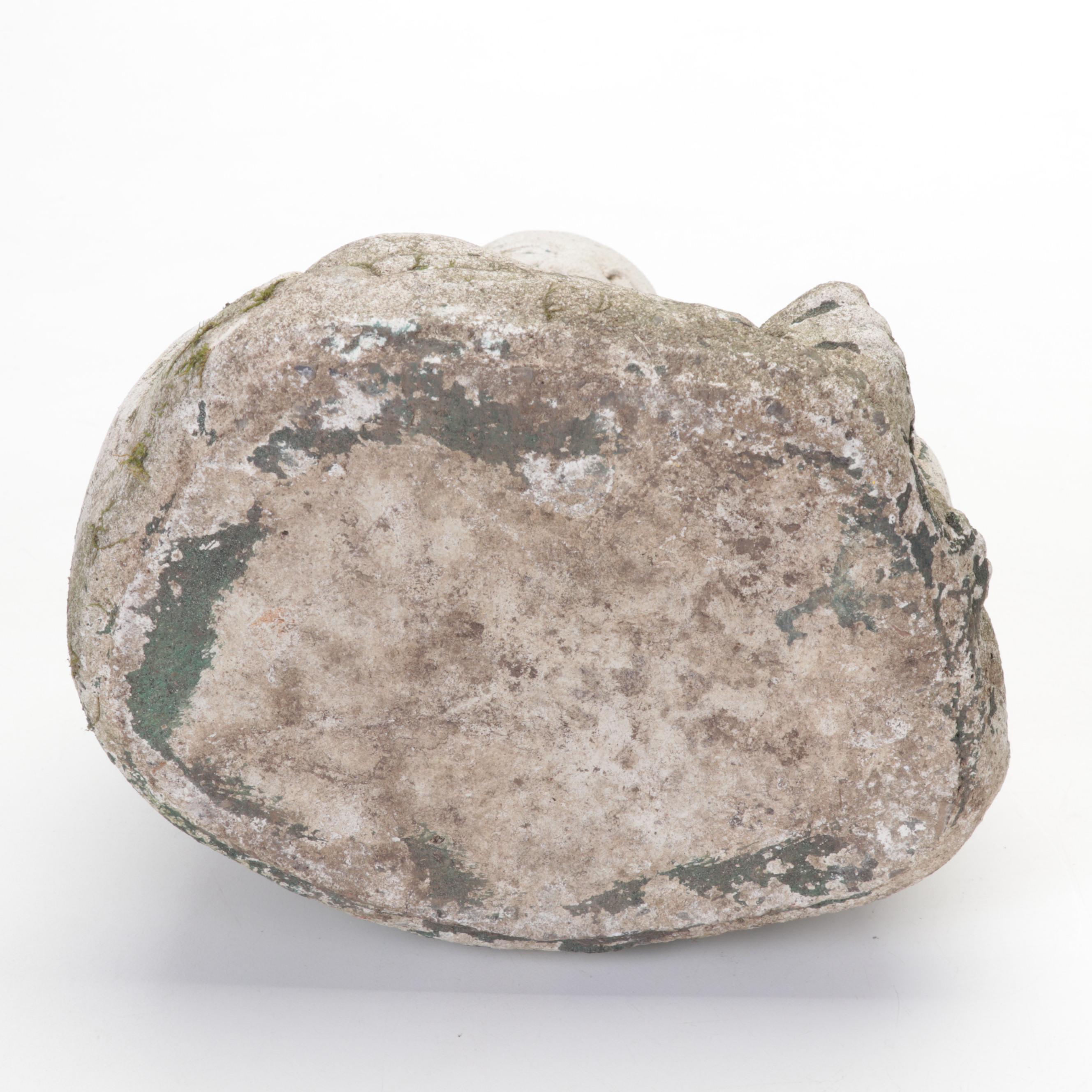 Concrete Buddha and Rabbit Garden Statues