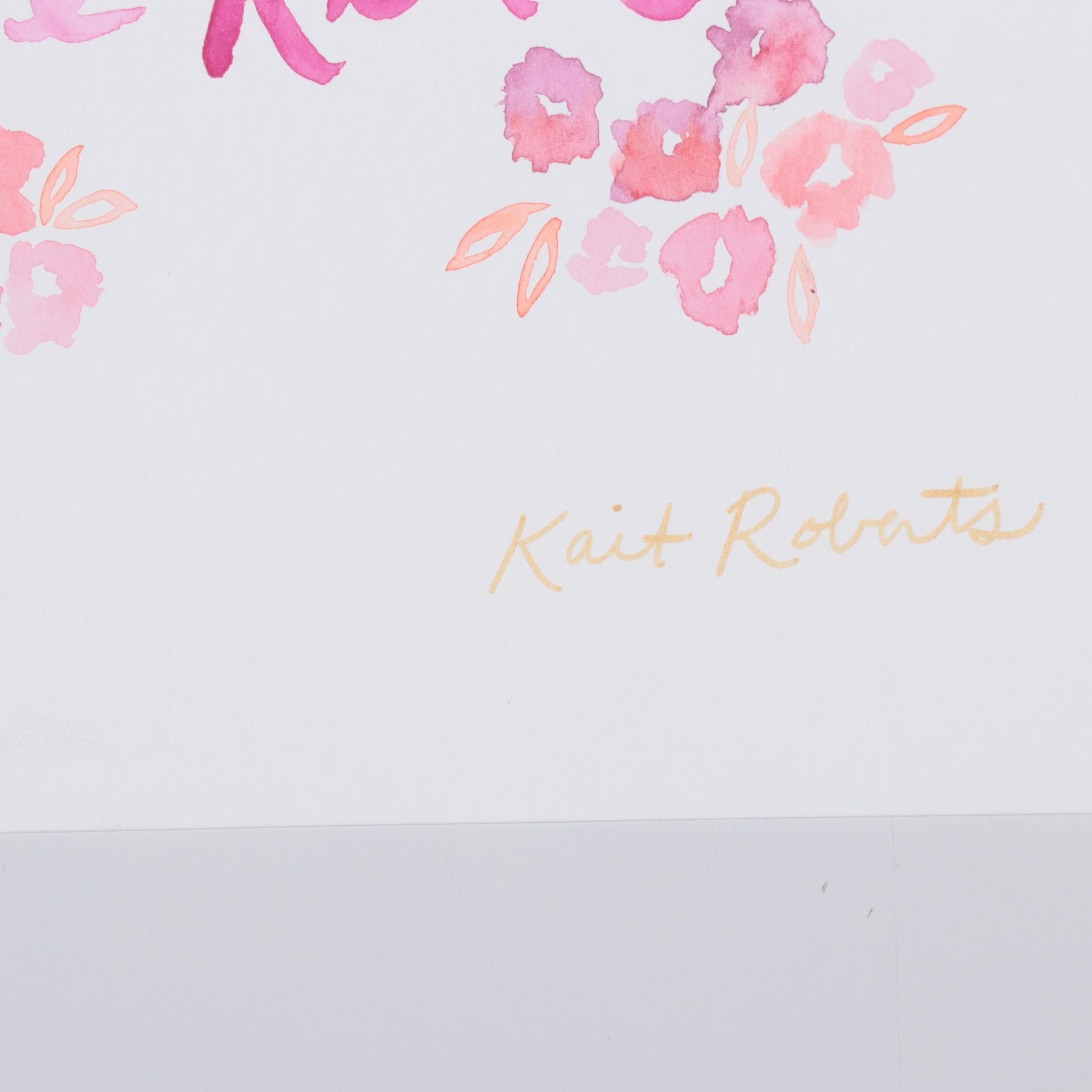 Kait Roberts Floral Mixed Media Drawings, 2020