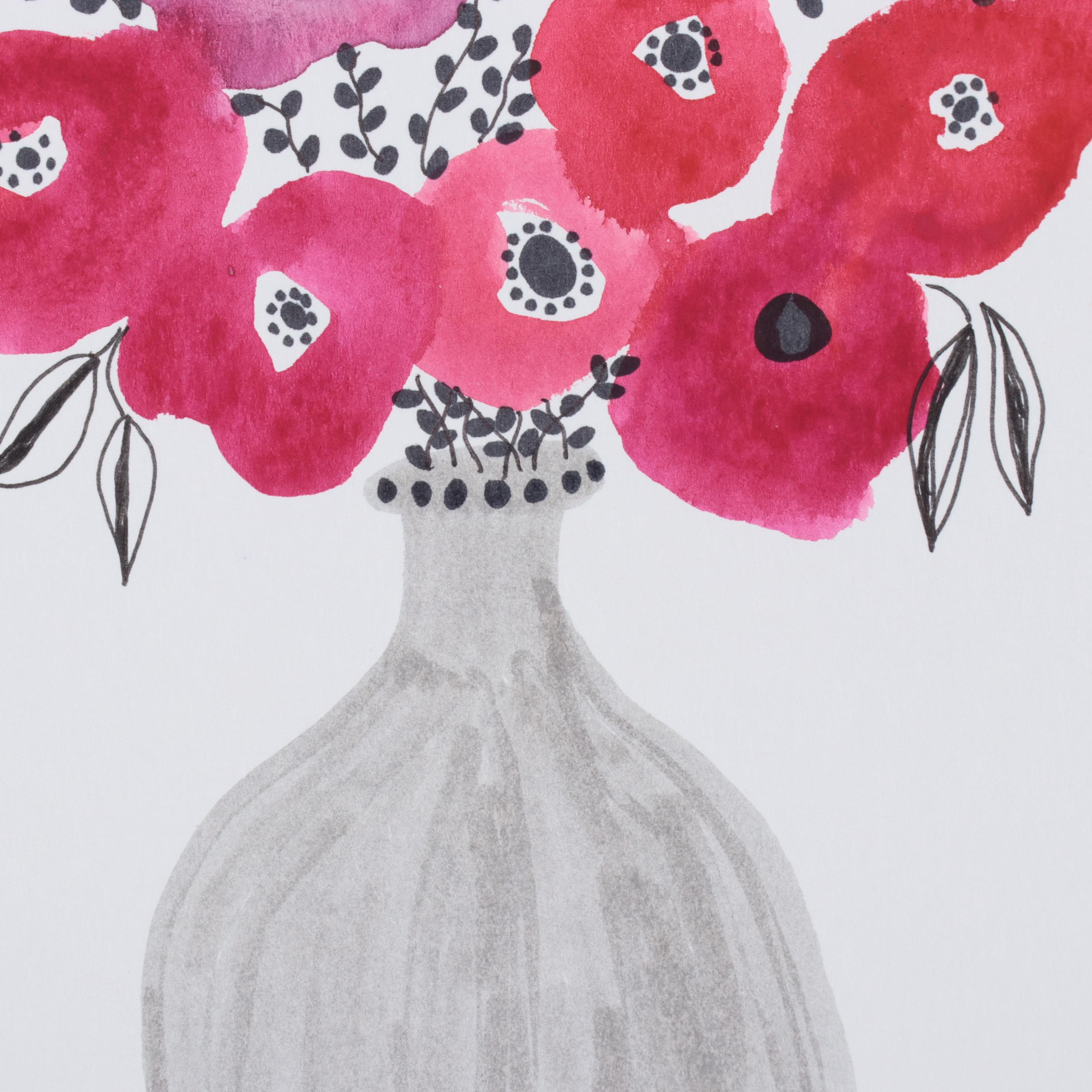 Kait Roberts Floral Mixed Media Drawings, 2020
