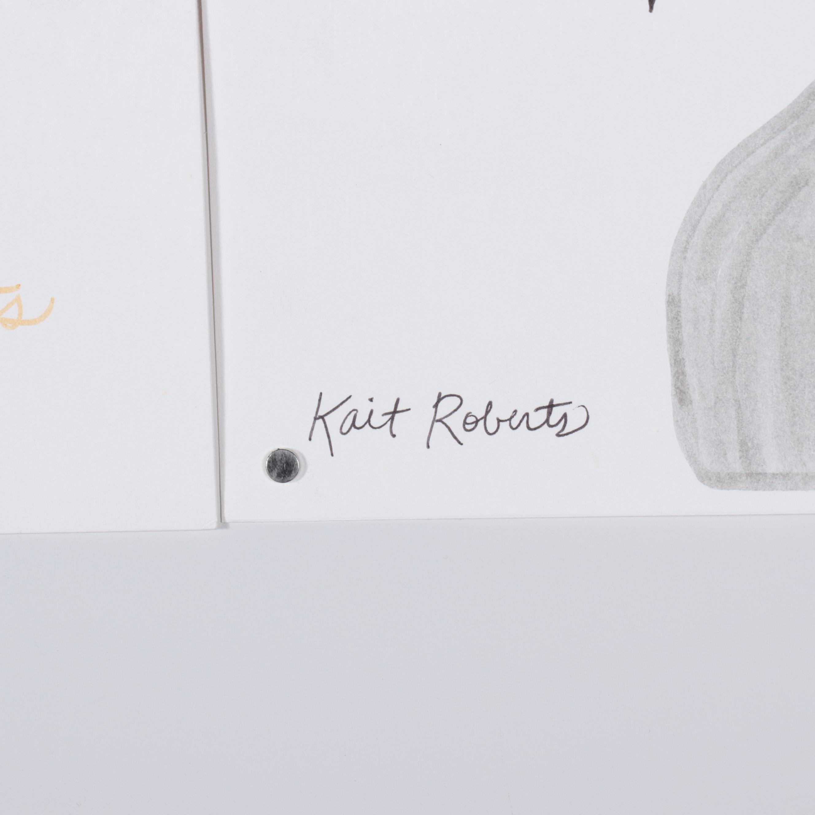 Kait Roberts Floral Mixed Media Drawings, 2020