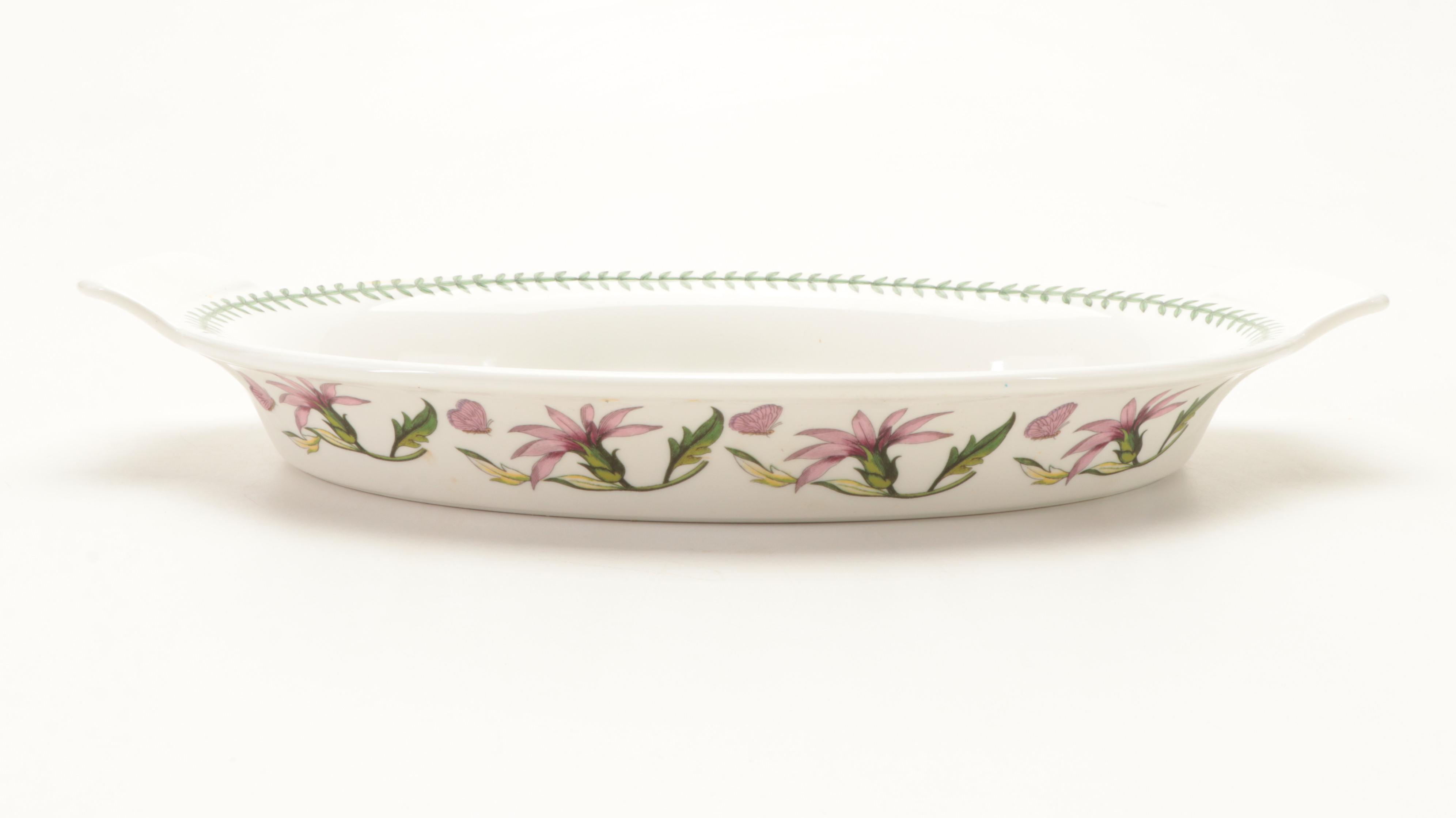 Portmeirion "Botanic Garden" Ceramic Oval Baking Dishes